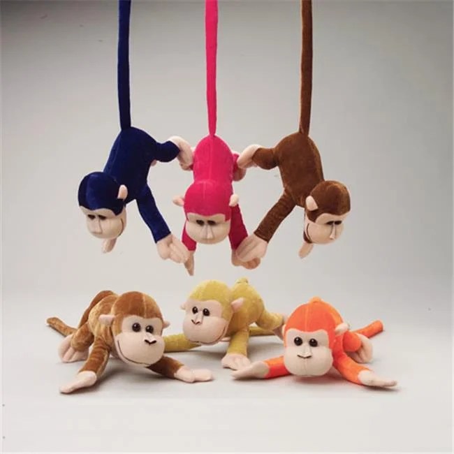 US TOY SB471 Plush Monkeys With Bendable Tails