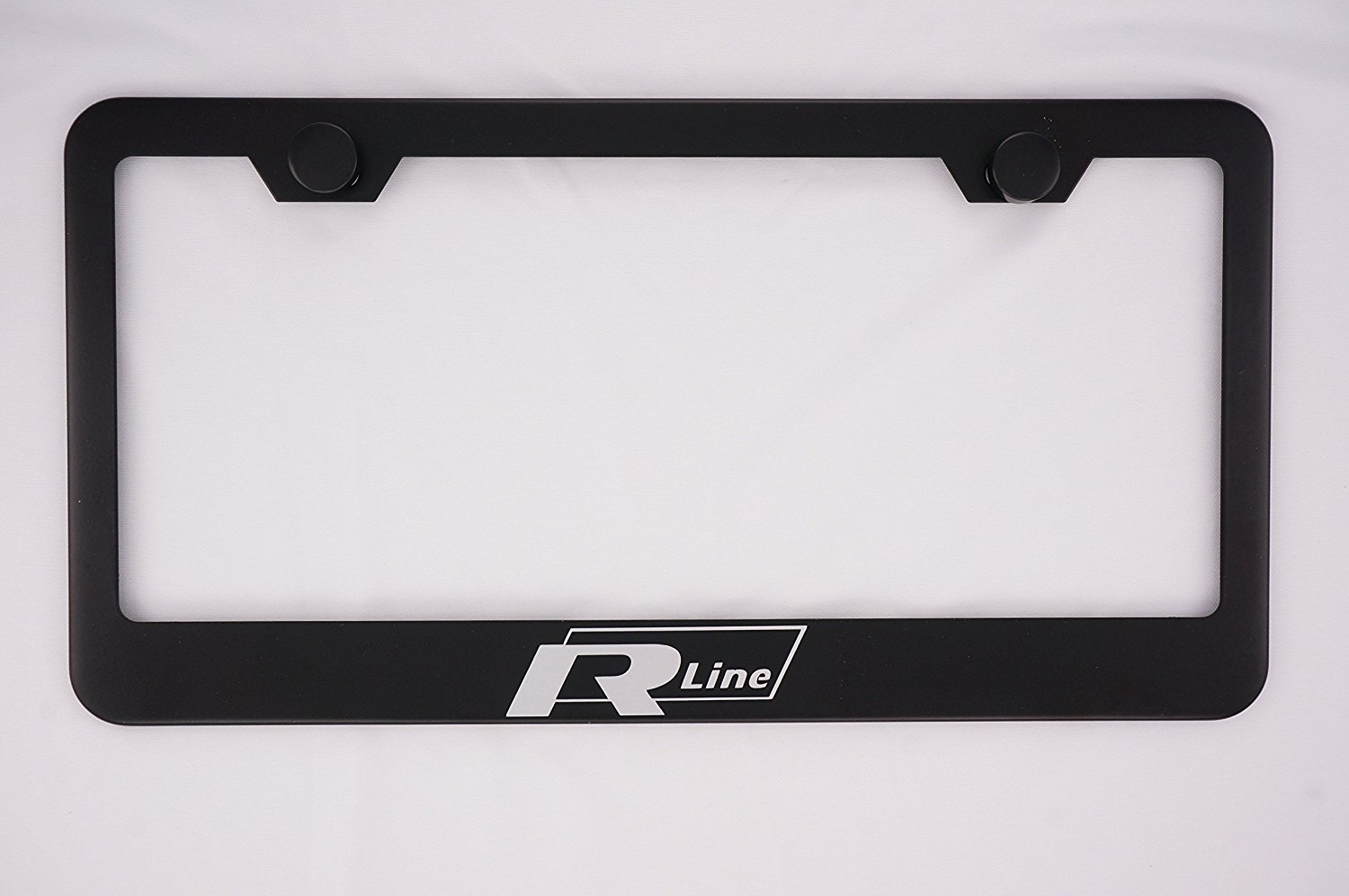 Volkswagen R Line Black License Plate Frame with Caps, By PRC Walmart