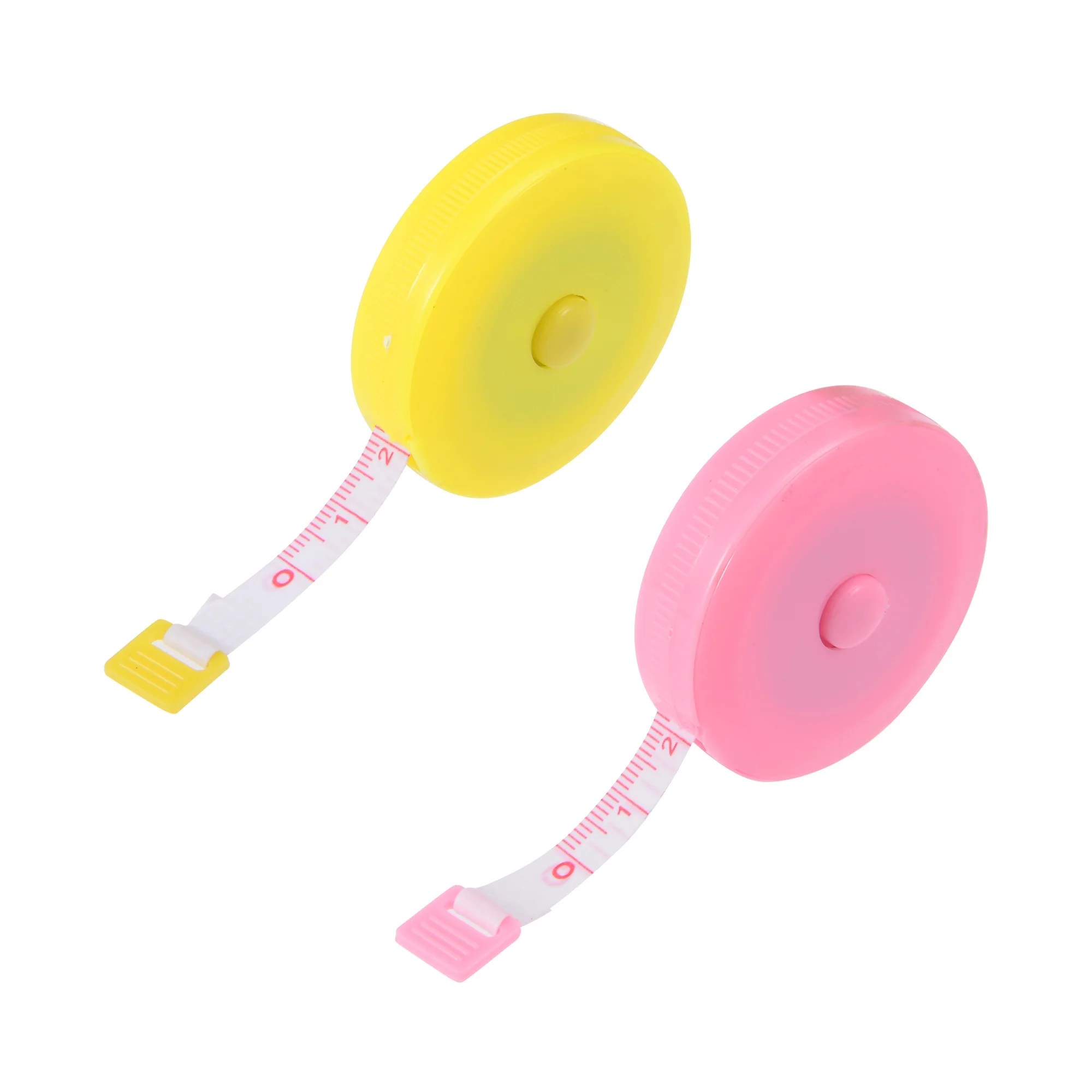 60Inch Retractable Inch/Metric Soft Plastic Tape Measure Sewing Tailor Cloth Ruler 2 Pcs