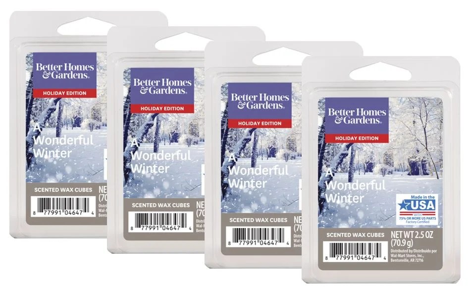 Better Homes & Gardens 2.5 oz A Wonderful Winter Scented Wax Melts, 4