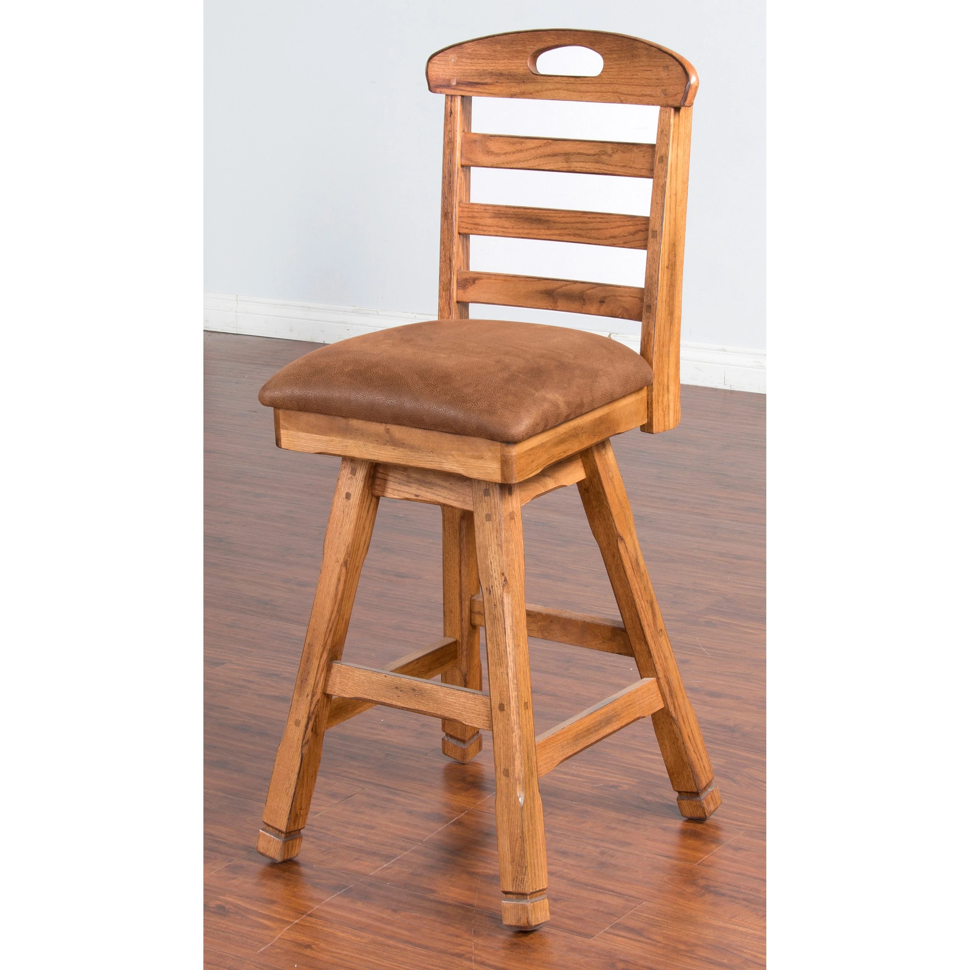 Sunny Designs Sedona 30 in. Ladder Back Swivel Bar Stool Sunny Designs Sedona 30 in. Ladder Back Swivel Bar Stool