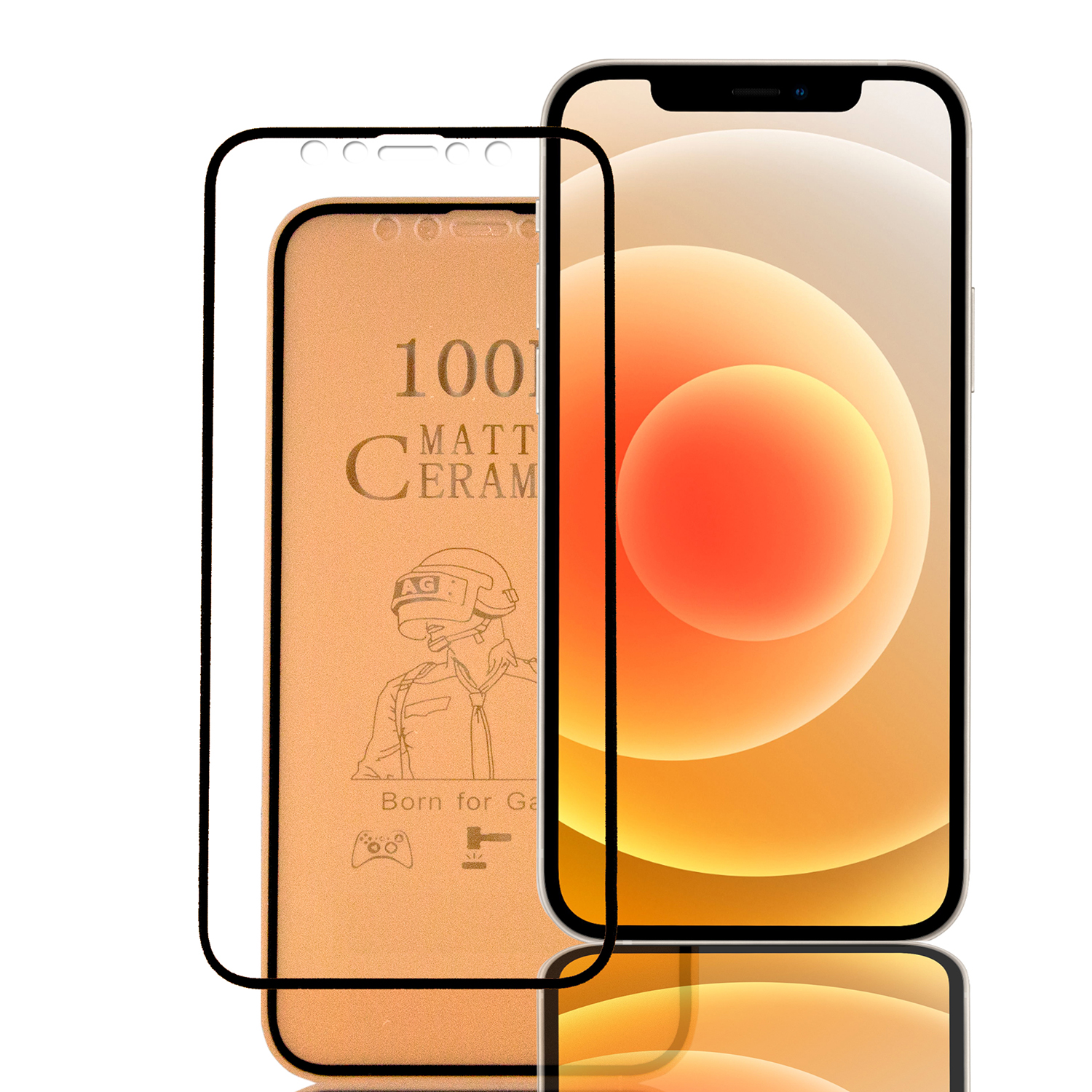 KIQ Matte Ceramic Tempered Glass with Back Screen Protector for Apple