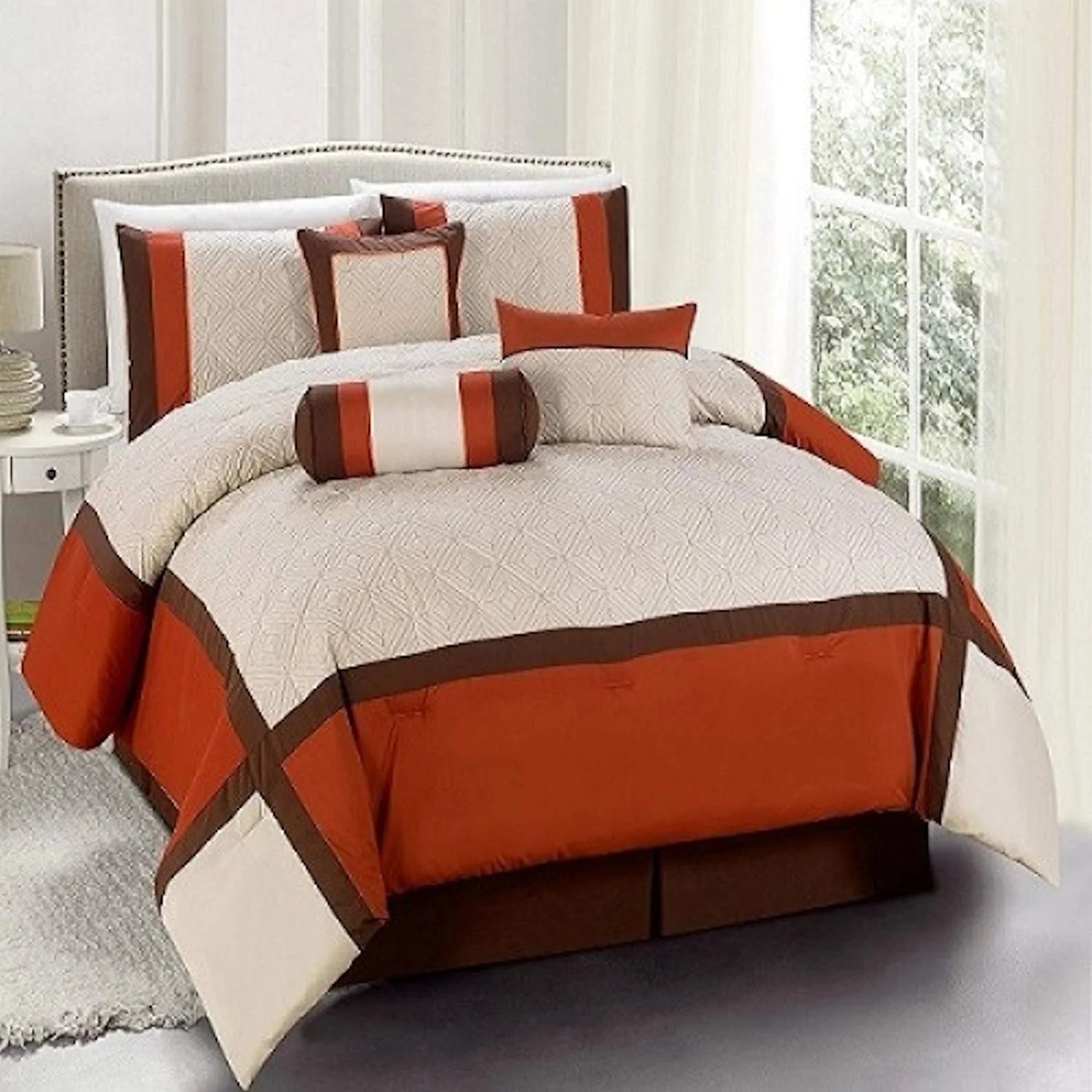 Burnt Orange Comforter Set King Twin Bedding Sets 2020