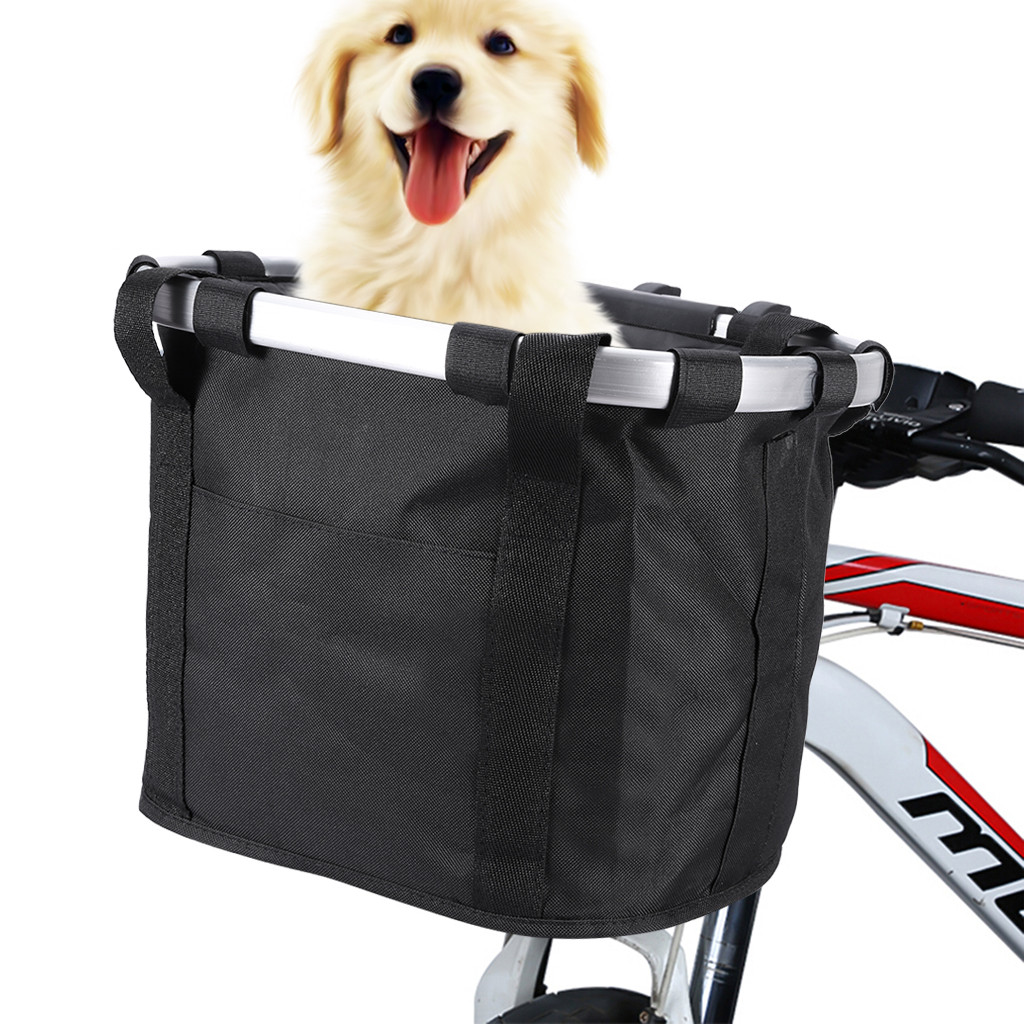BLUKIDS Bike Basket, Folding Small Pet Cat Dog Carrier