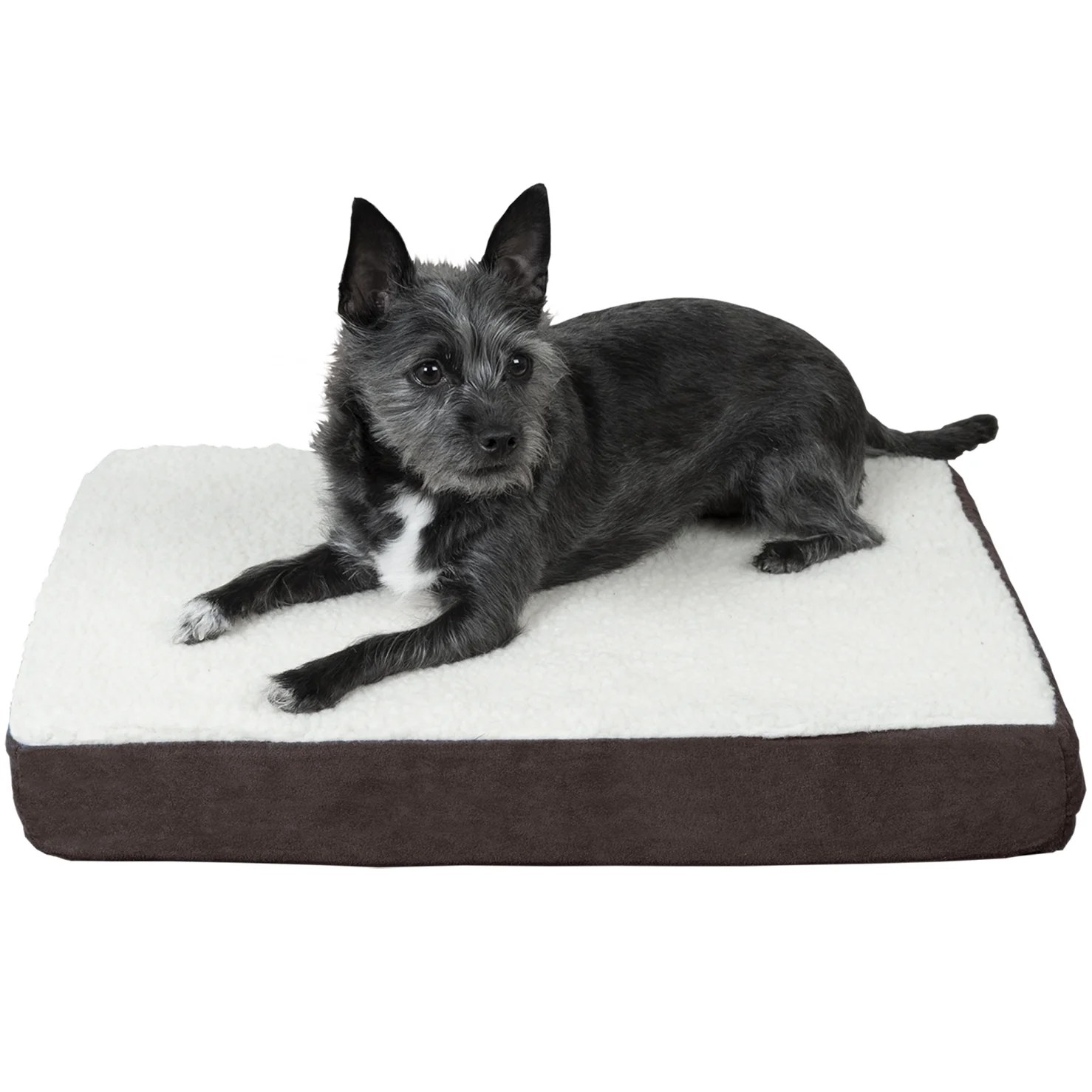 FurHaven Pet Dog Mattress Deluxe Orthopedic Sherpa Pet Bed Mattress