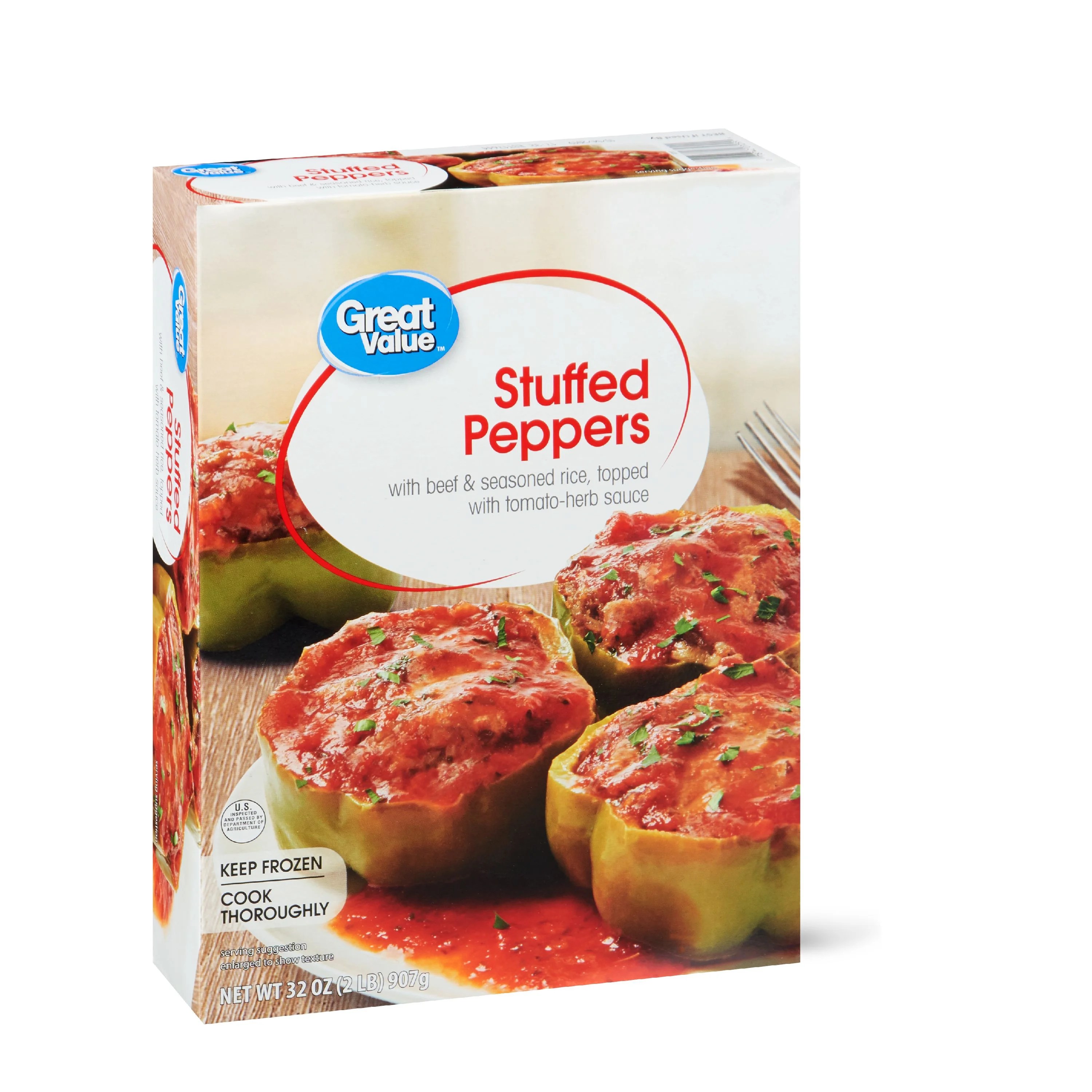 Great Value Stuffed Peppers Frozen Dinner, 32 oz