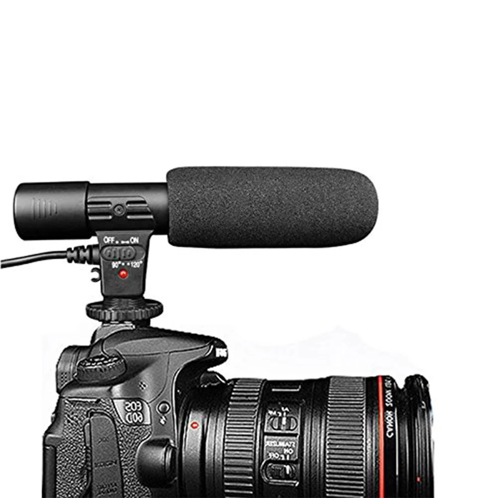 Camera Microphone 3.5mm Digital Video Recording Microphone for DSLR