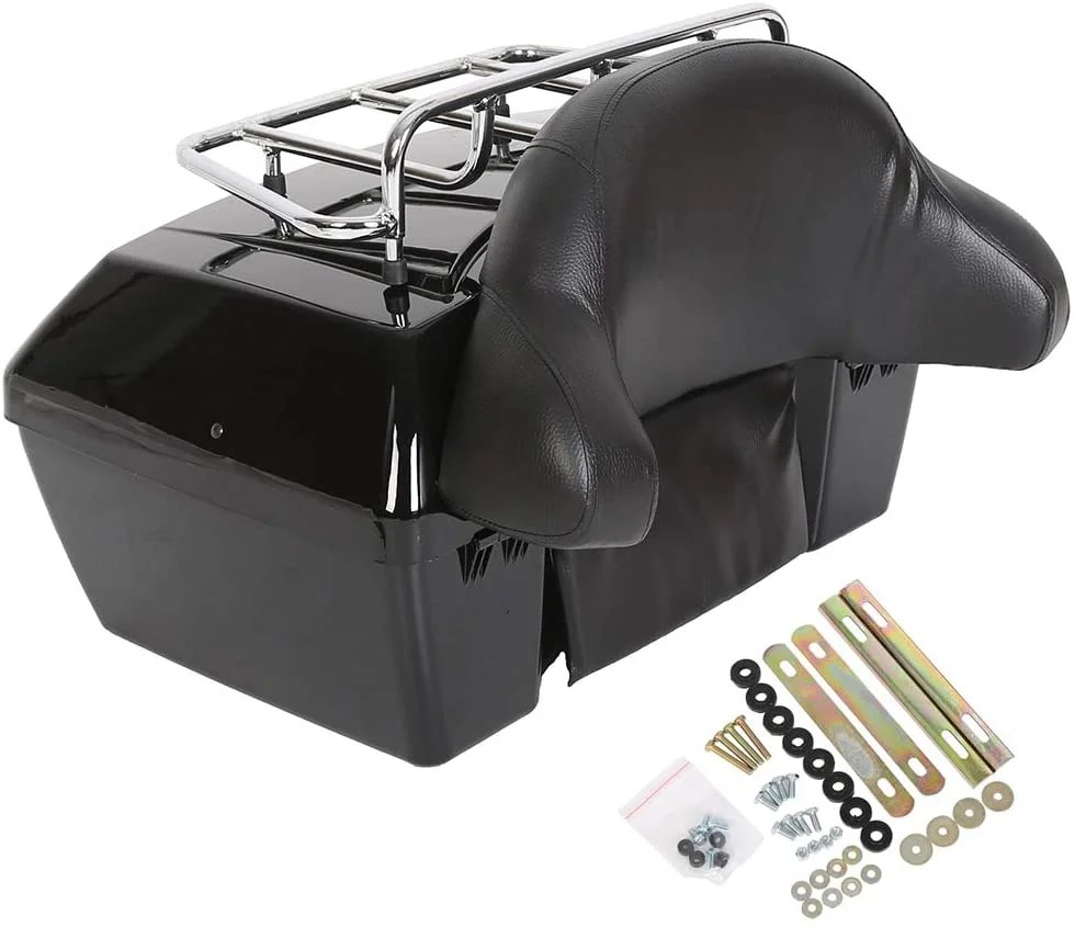 Buy Ecotric Black Motorcycle Trunk Tour Pack Luggage Compatible with