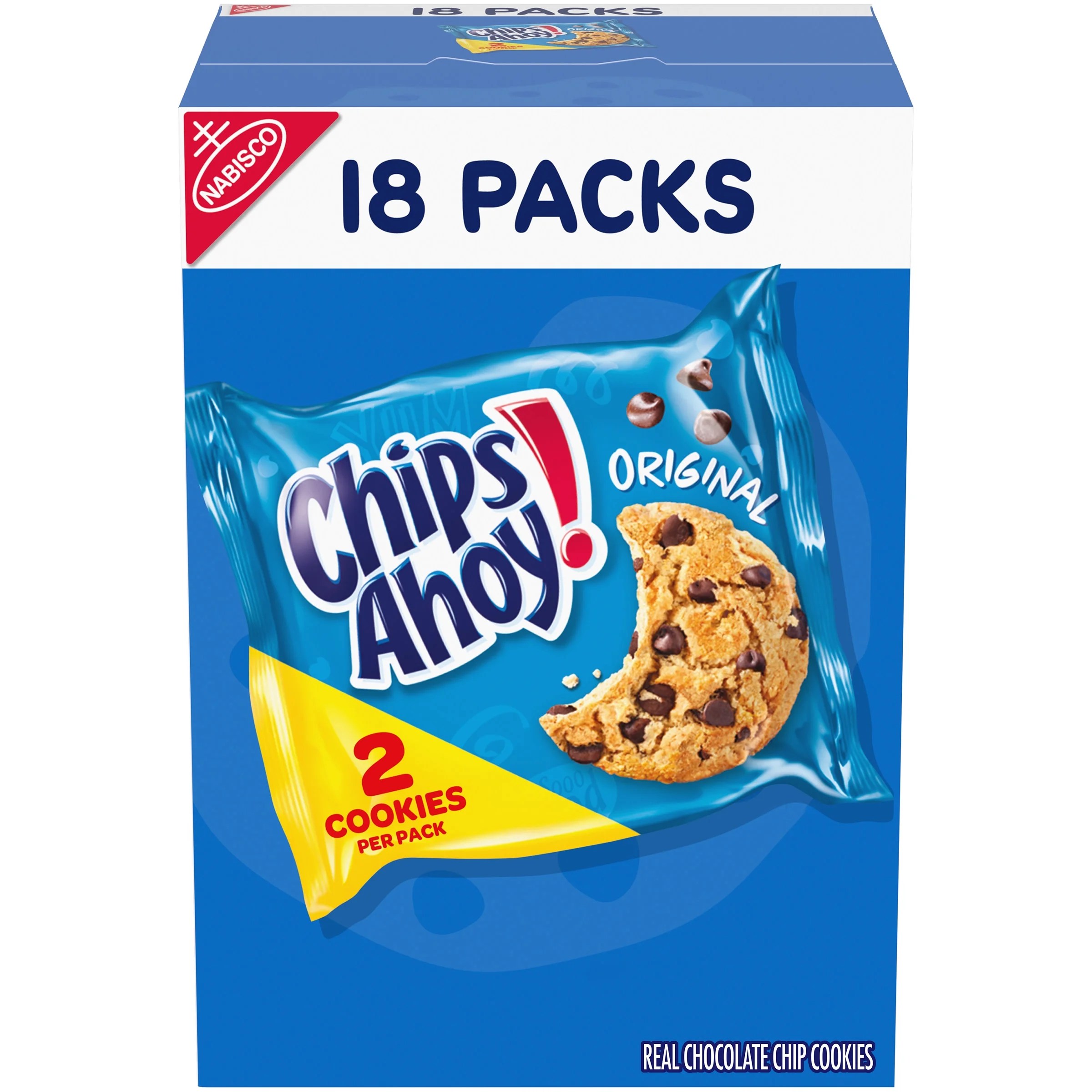 Chips Ahoy! Original Chocolate Chip Cookies, 18 Snack Packs (2 Cookies