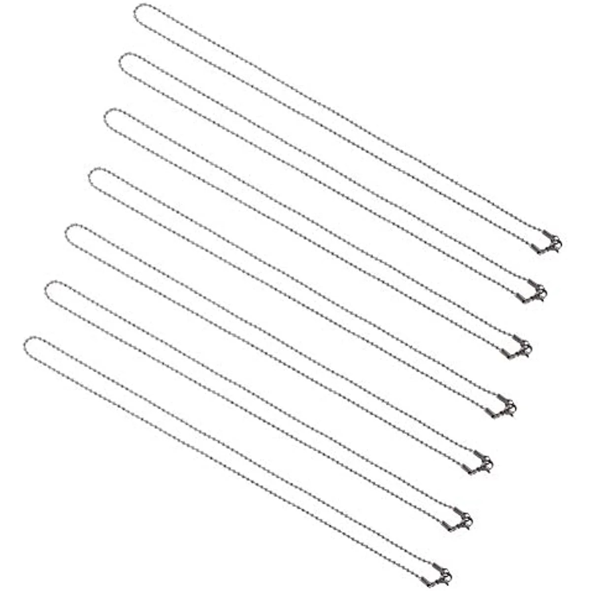 10pcs 0.07in/1.8mm Stainless Steel Ball Chain Necklaces 20.8 Inches Ball Chains Metal Bead