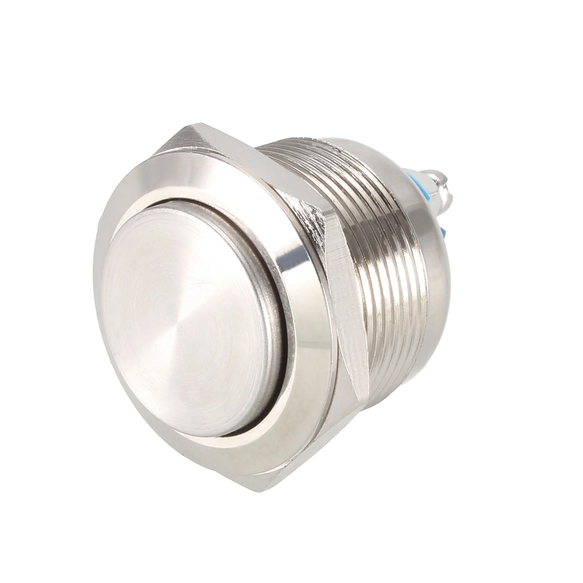 Momentary Metal Push Button Switch High Head 22mm Mounting Dia 1NO
