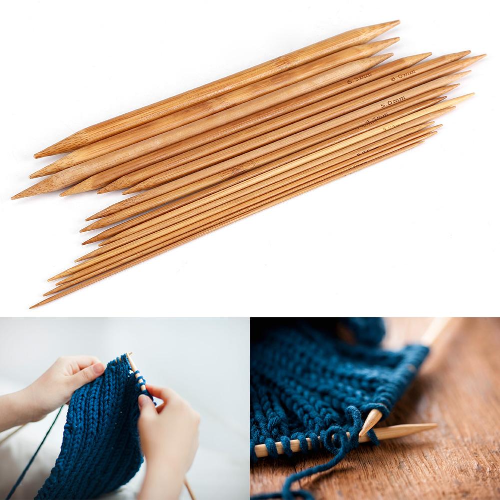 Fyydes Bamboo Knitting Needles Smooth Double Pointed Set 15 Sizes from