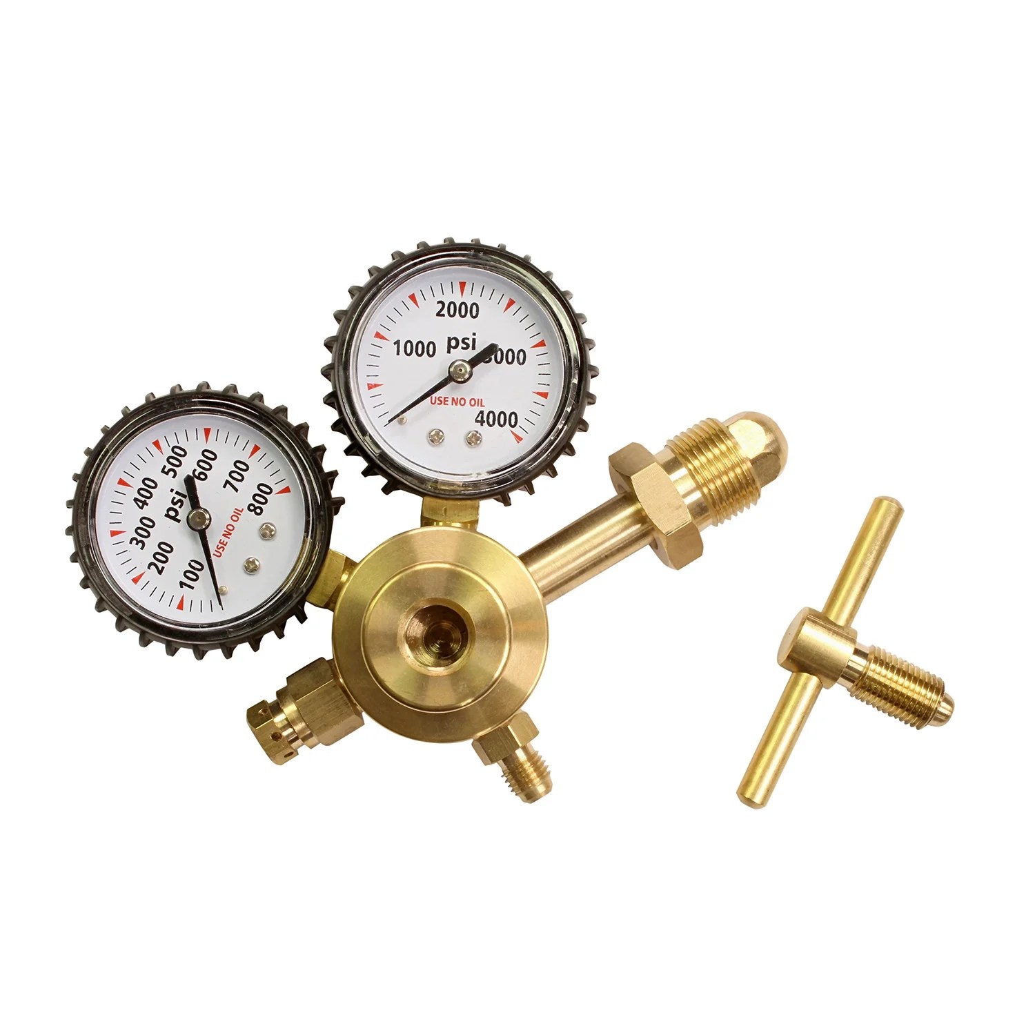 BISupply Nitrogen Regulator HVAC Kit 1/4 IN Outlet Nitrogen Regulator Gauges