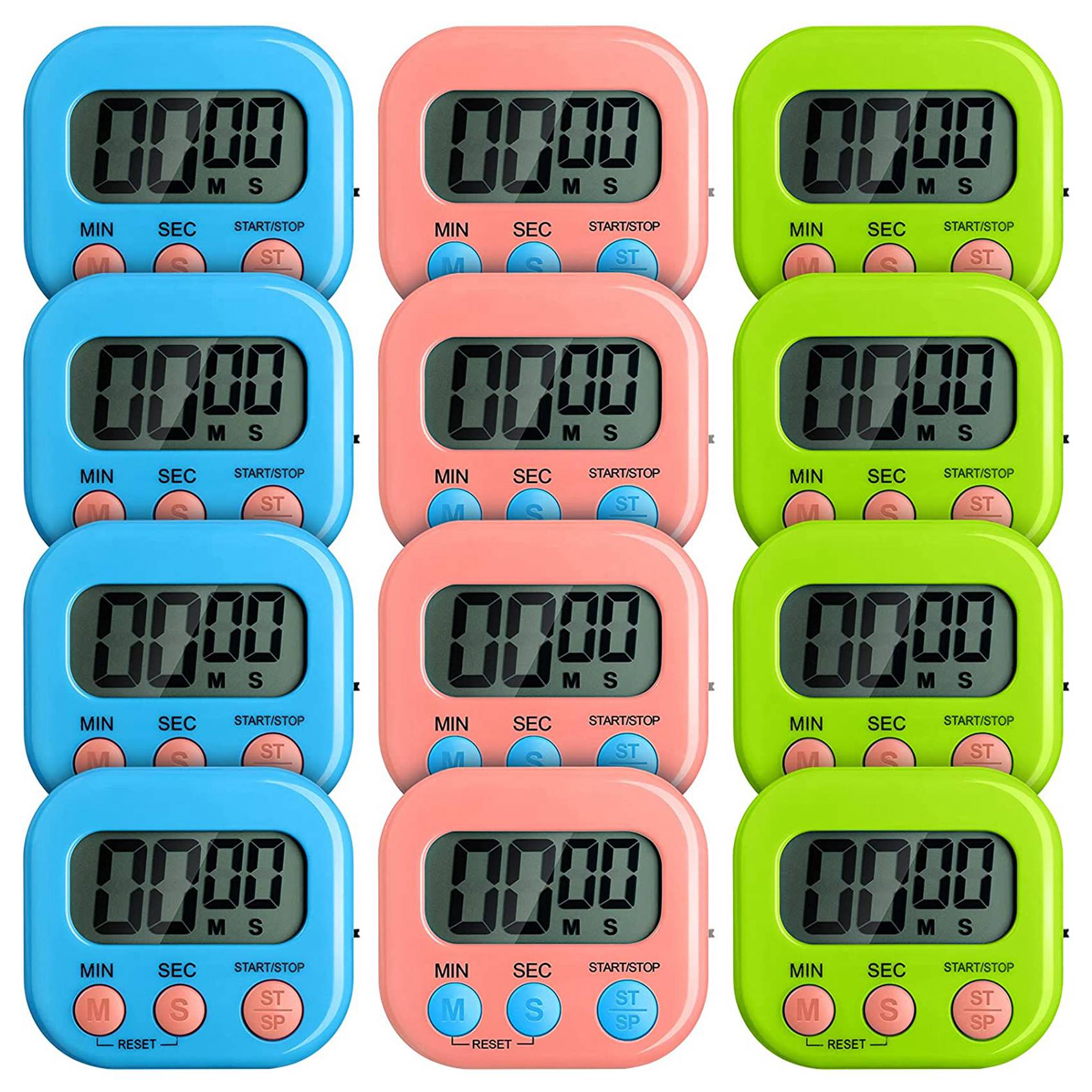 Small Digital Kitchen Timer Count Up and On/ Off Switch Timer with Loud