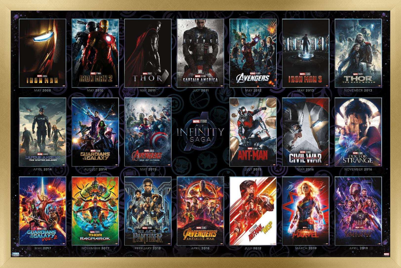 Marvel Avengers The Infinity Saga One Sheet Grid Poster