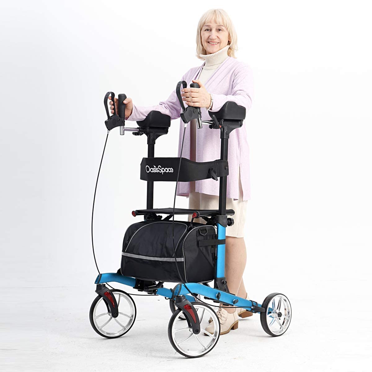 OasisSpace Heavy Duty Rollator Walker Standup Rollator Walker with 22