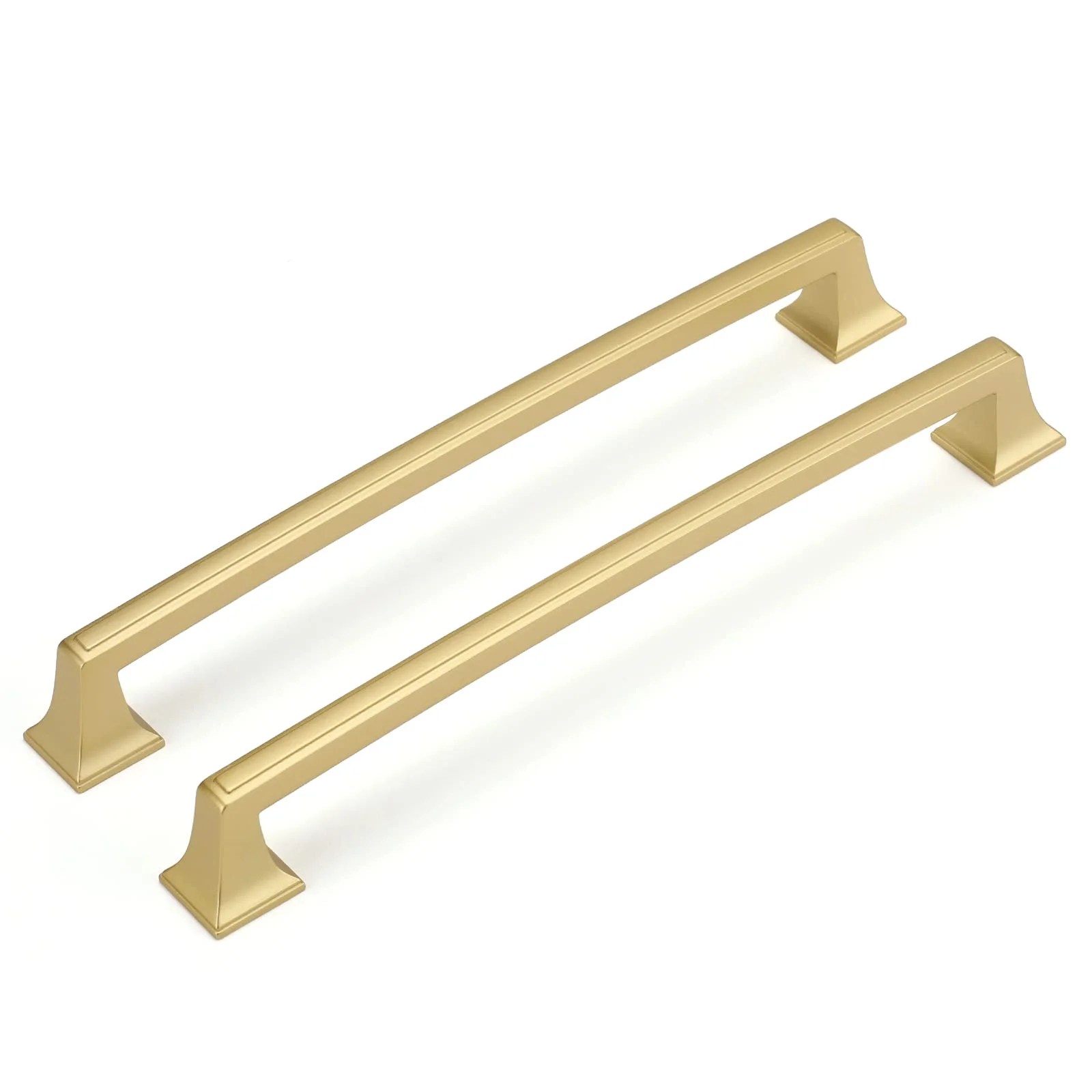 10Pack Gold Drawer Pulls Brushed Gold Pulls, 7.5inch Gold