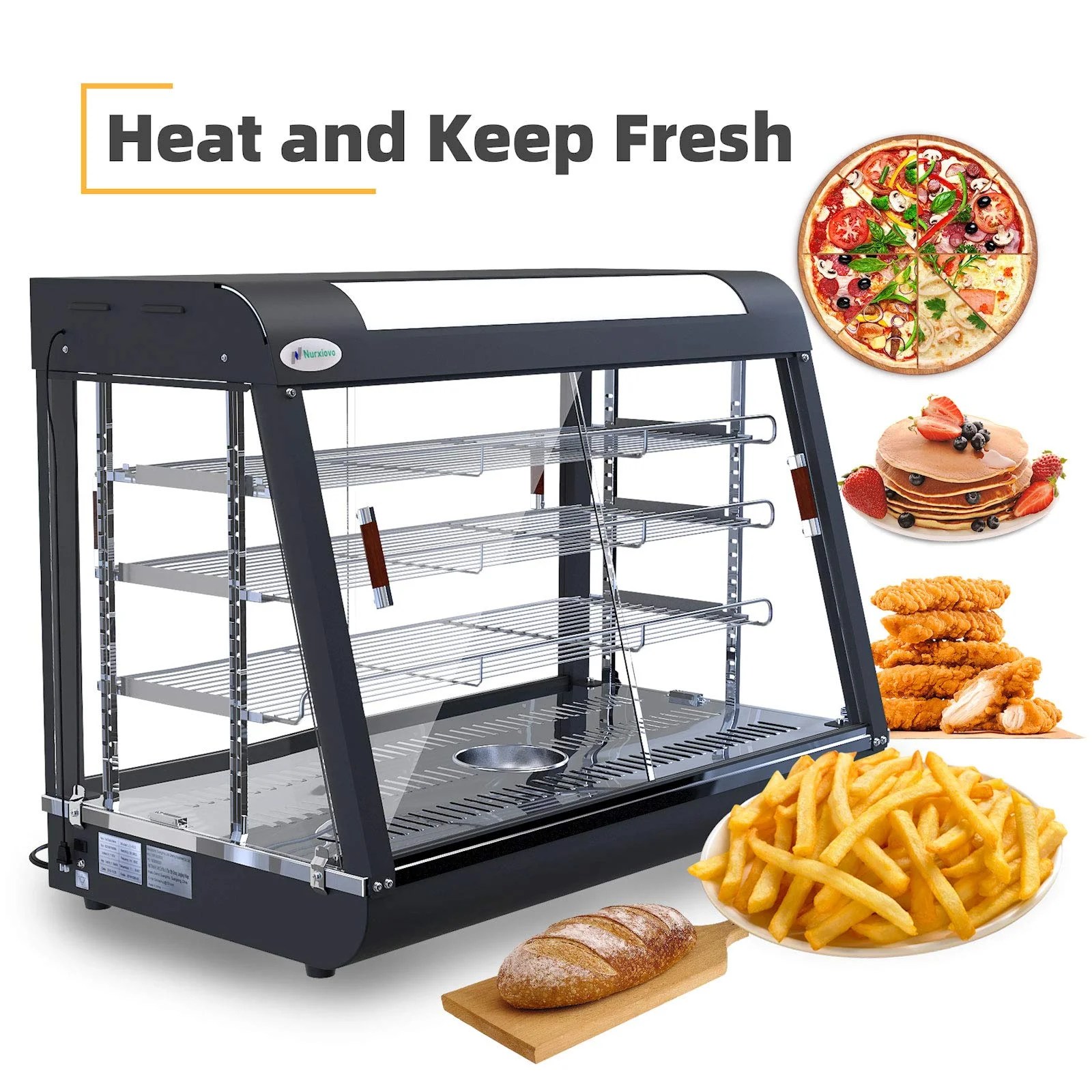 Nurxiovo 35 inch Commercial Food Warmer Countertop Pizza Warmers