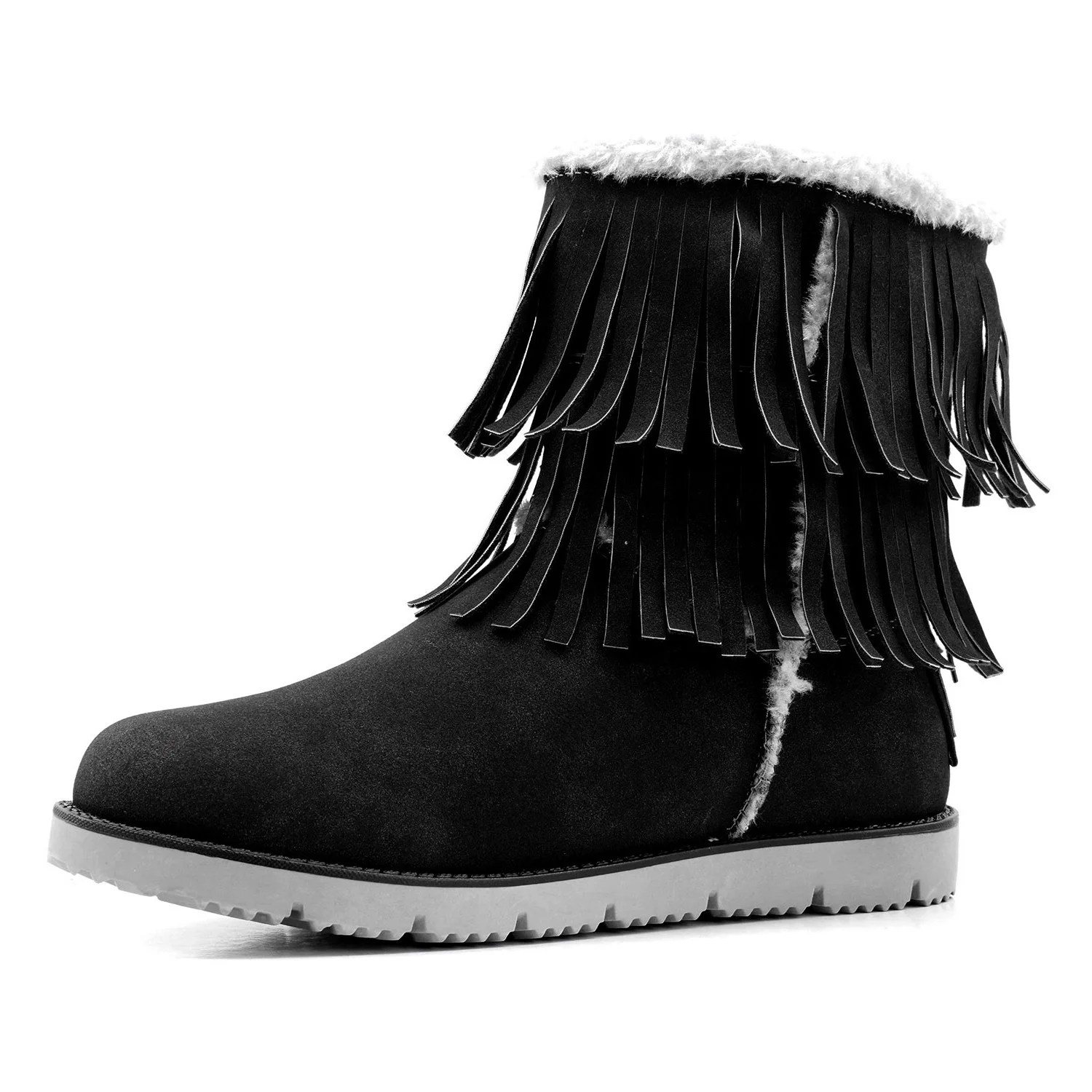 DailyShoes DailyShoes Women's Snow Bootie Winter Warm Ankle Short