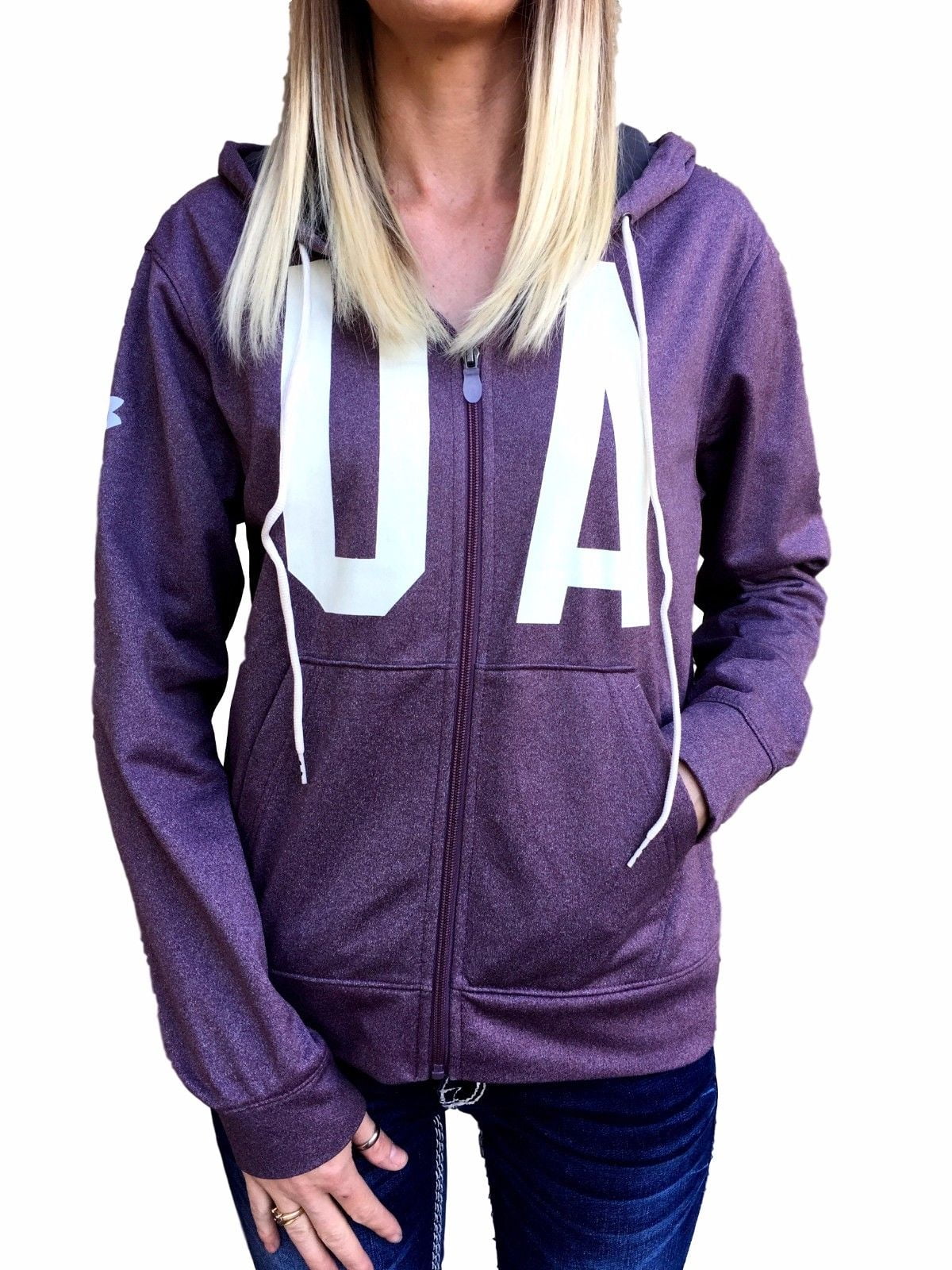 Under Armour New Women's Under Armour Purple ColdGear Full Zip Hoodie