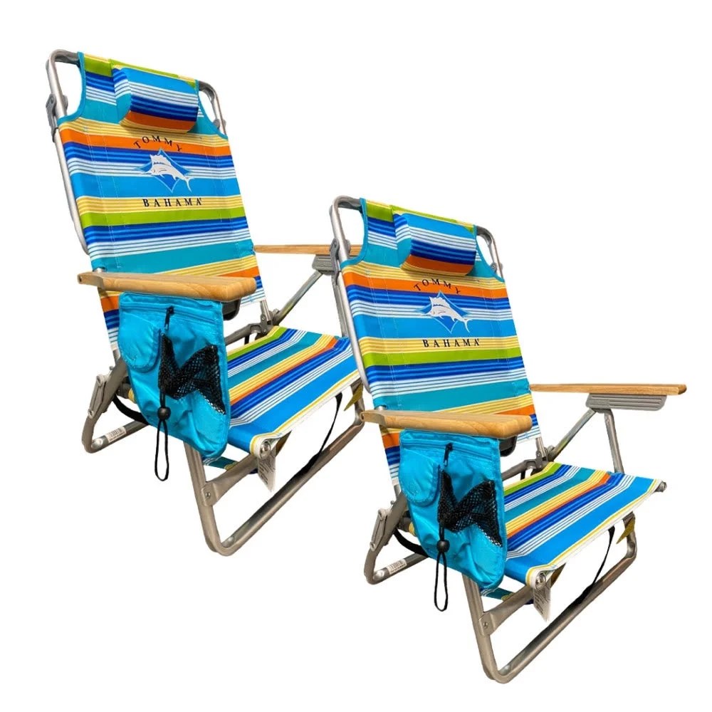 Tommy Bahama Beach Chair Orange stripe 2 pack