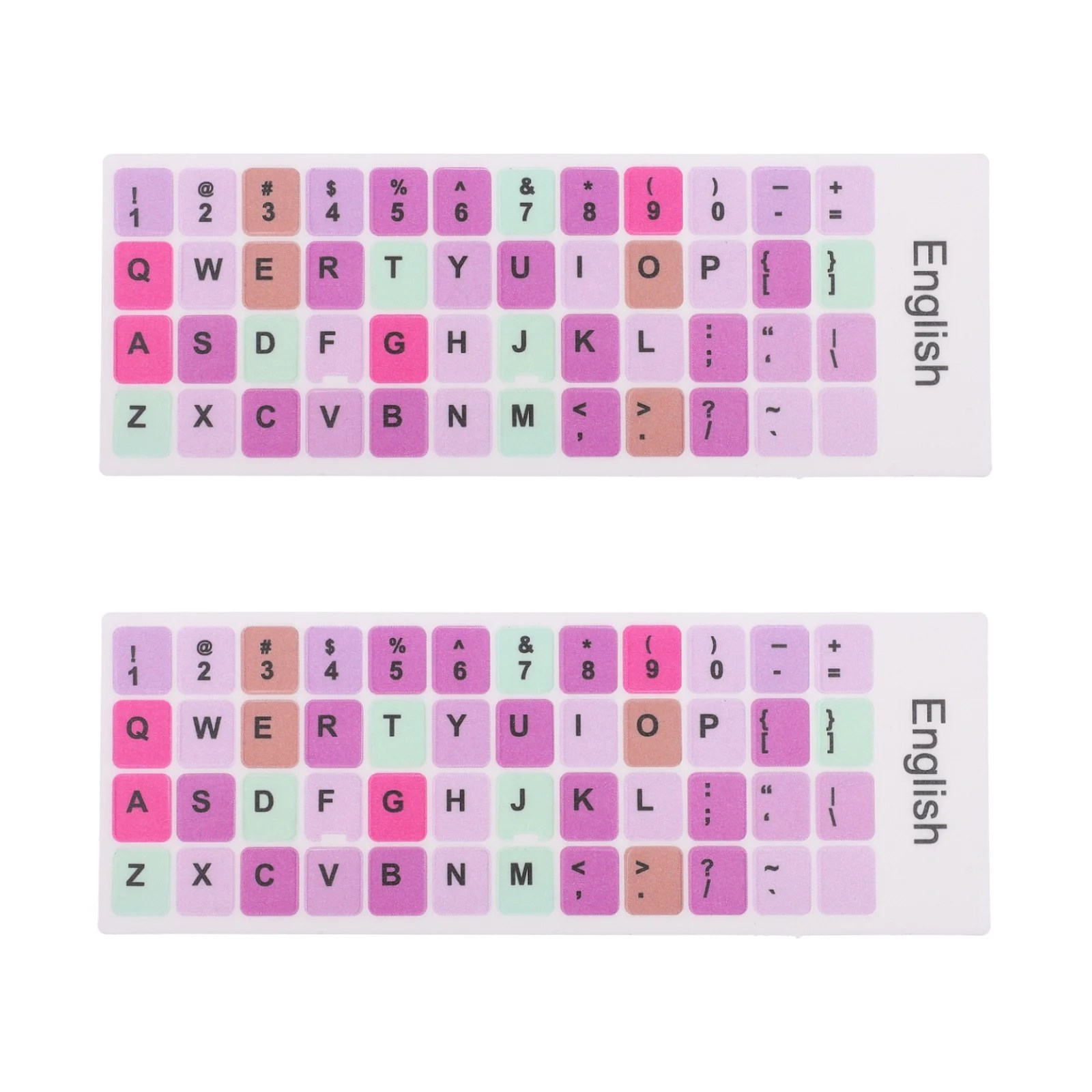 2 Sheets Keyboard Decorative Sticker Universal English Keyboard Sticker