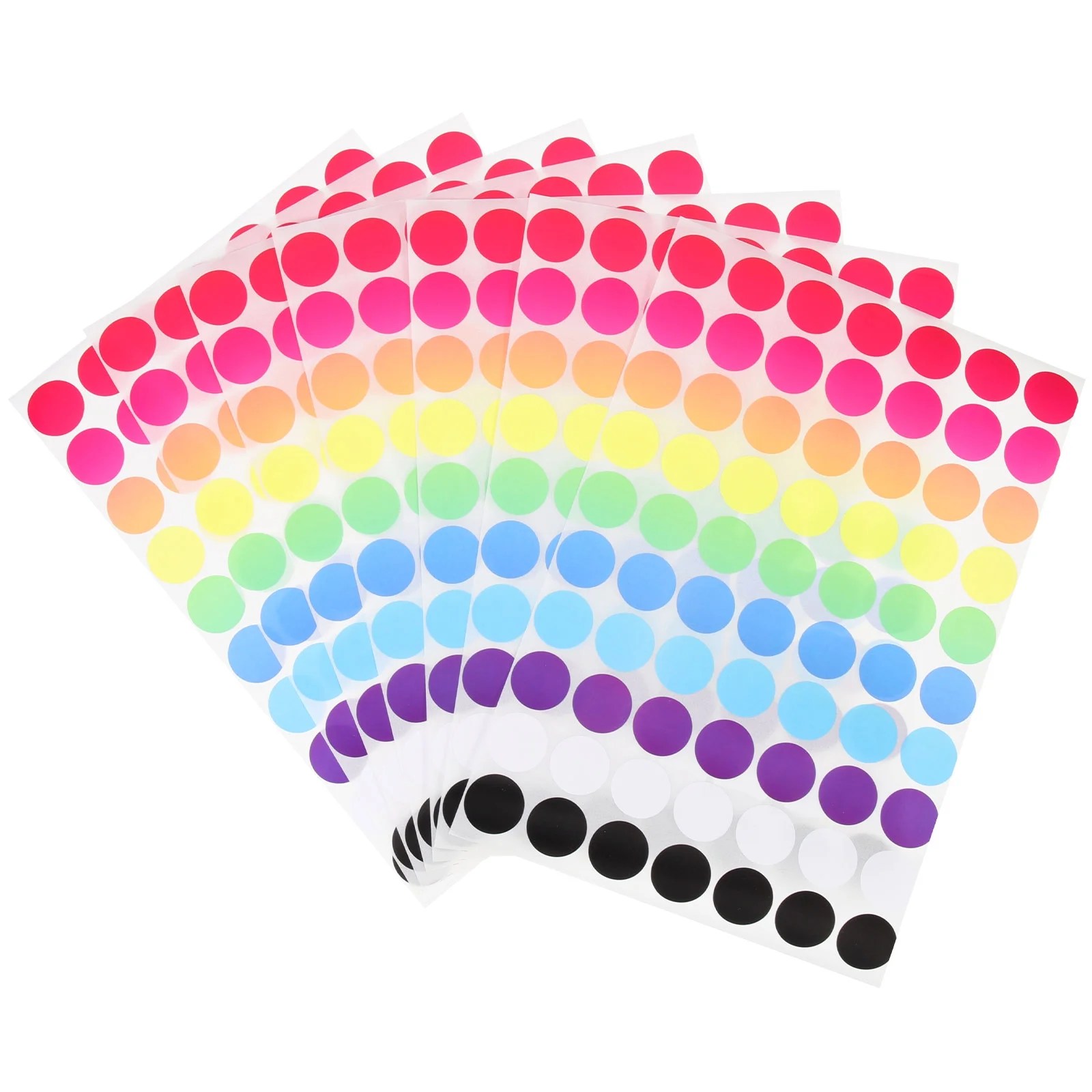 20 Sheets of Colored Dot Stickers Adhesive Dot Labels Circle Dots