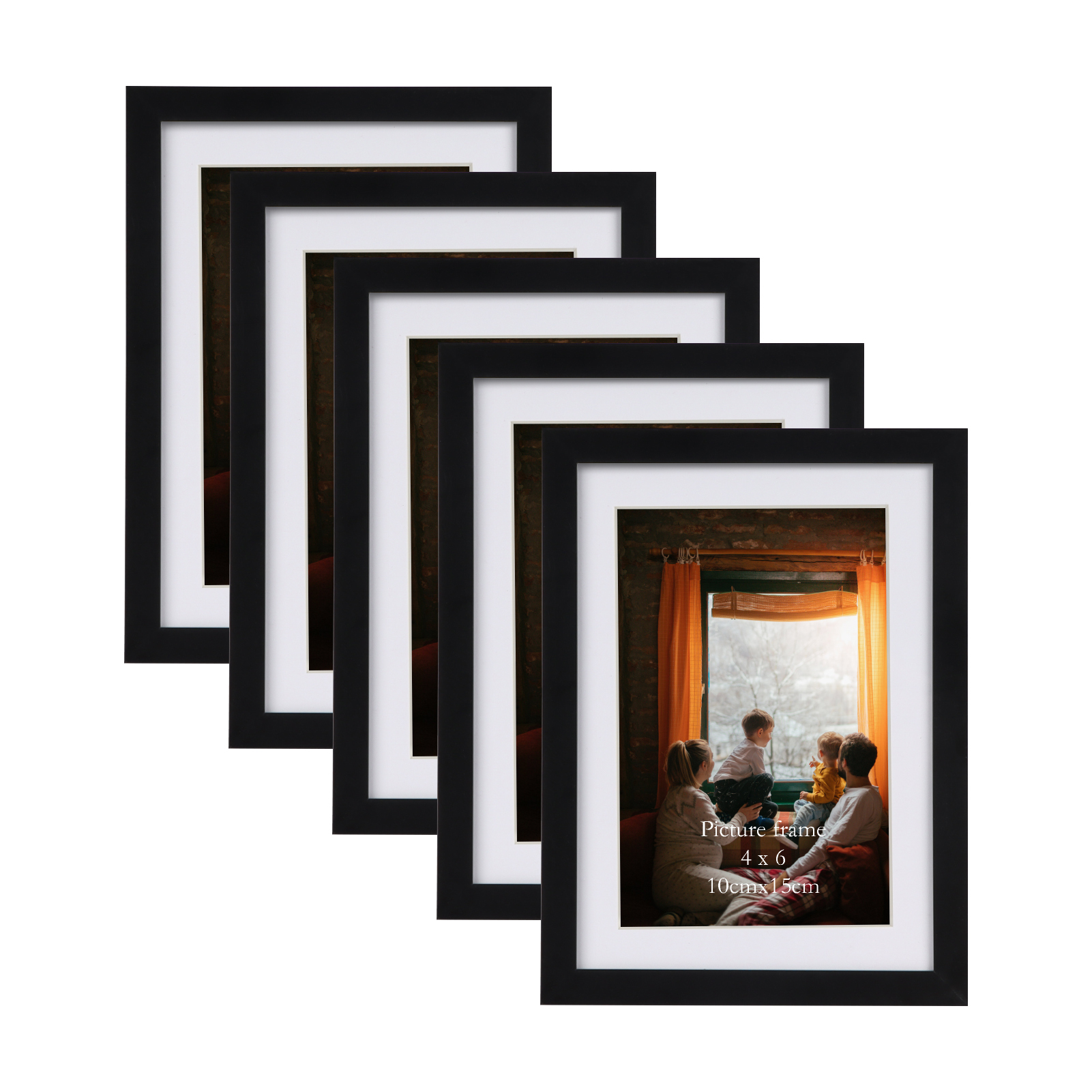 5x7 Picture Frames Set of 10, Display 4 by 6 Photo with Mat or Multi 5x7 without Mat for Wall or