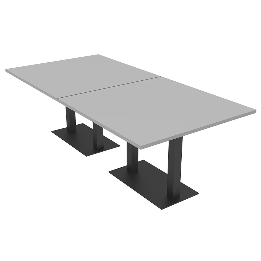 8 Person Rectangular Conference Table Metal Bases Power And Data Units