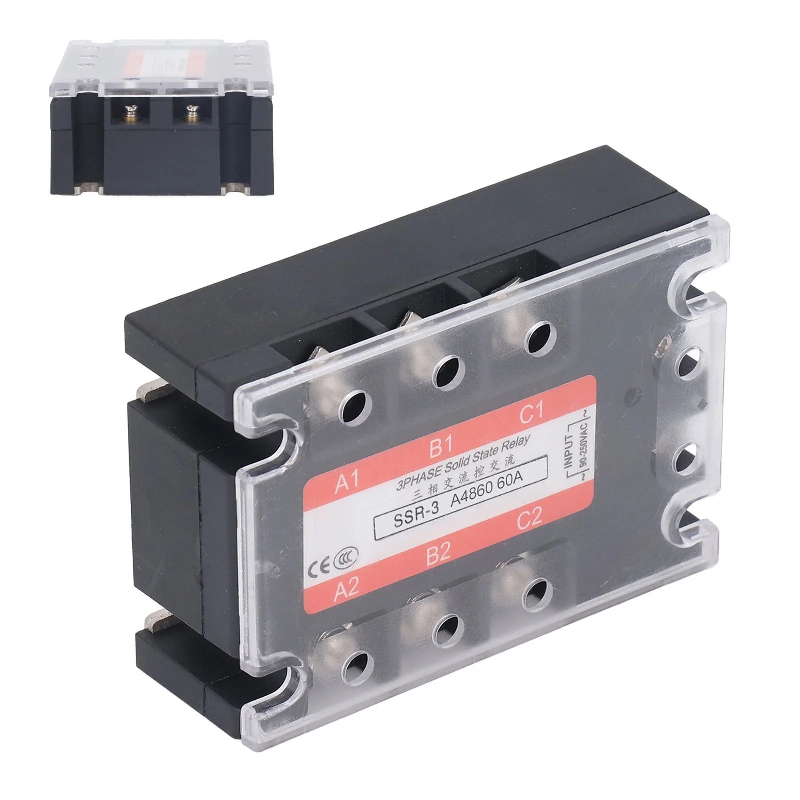 AC To AC Relay Module, Solid State Relay 3 Phase Thread Connection For