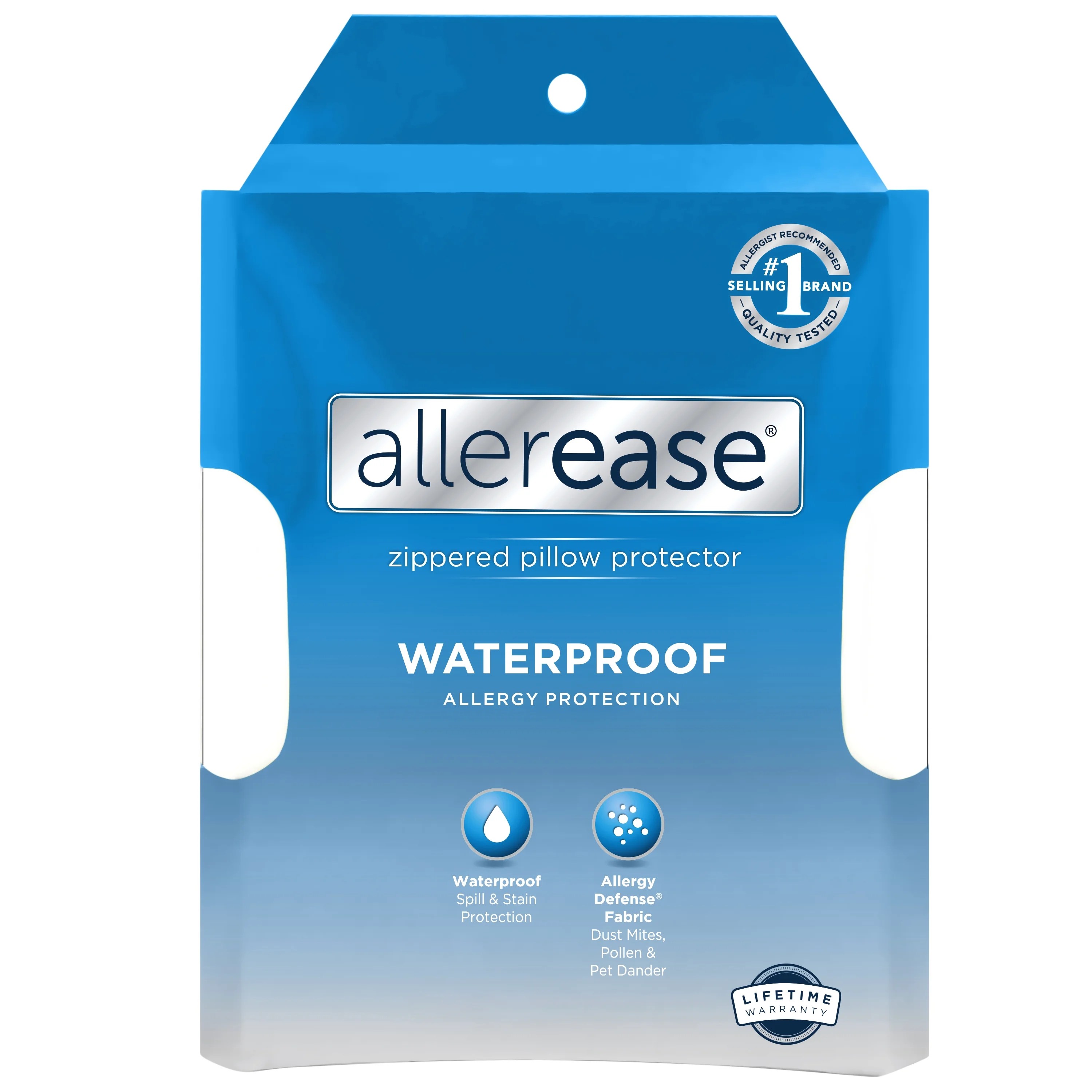Allerease Waterproof Zippered Pillow Protector, King