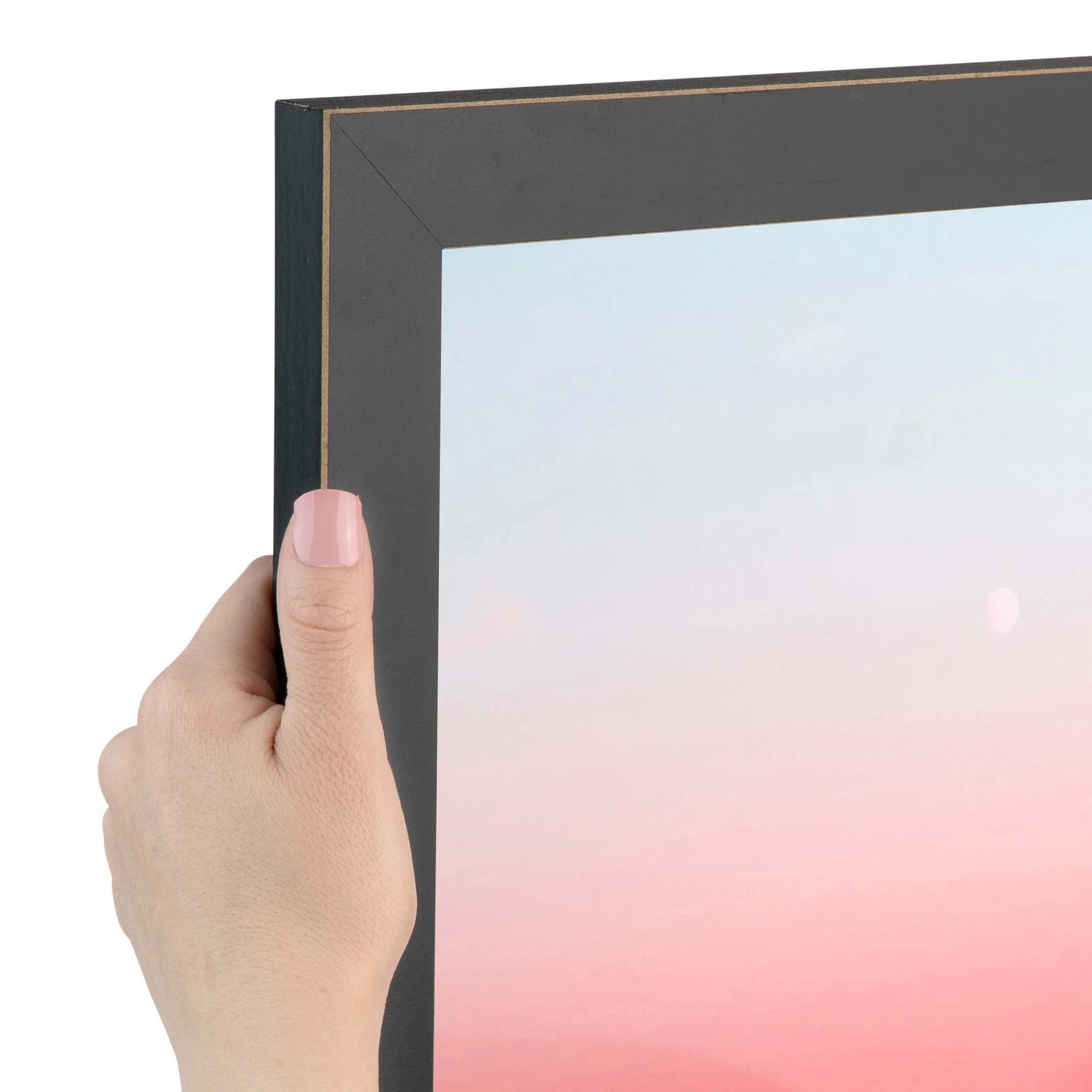 ArtToFrames 12" x 24" Raw Edge Black Picture Frame, 12x24 inch Black