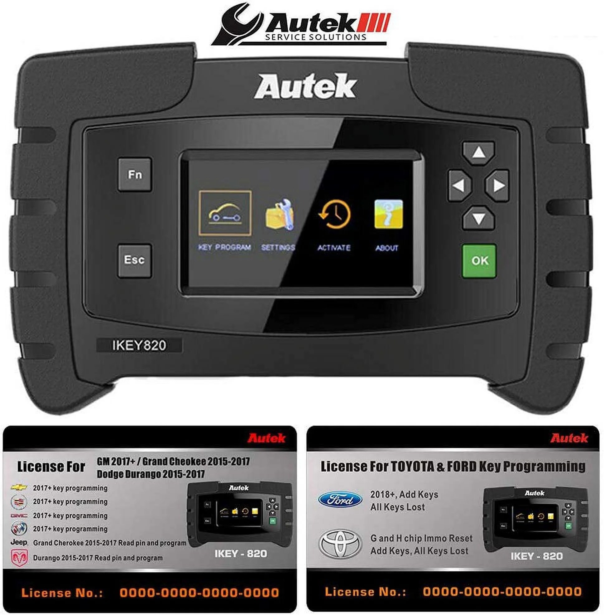 Autek IKEY820 Pro Key Fob Programmer OBD2 Remote Programming Tool Full