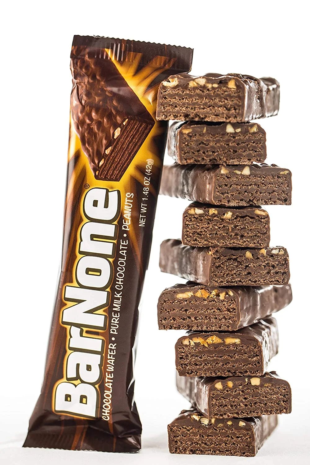 Iconic Candy Bar None Chocolate Bar with Original Ingredients, Airy Wafers and Crunchy Peanuts