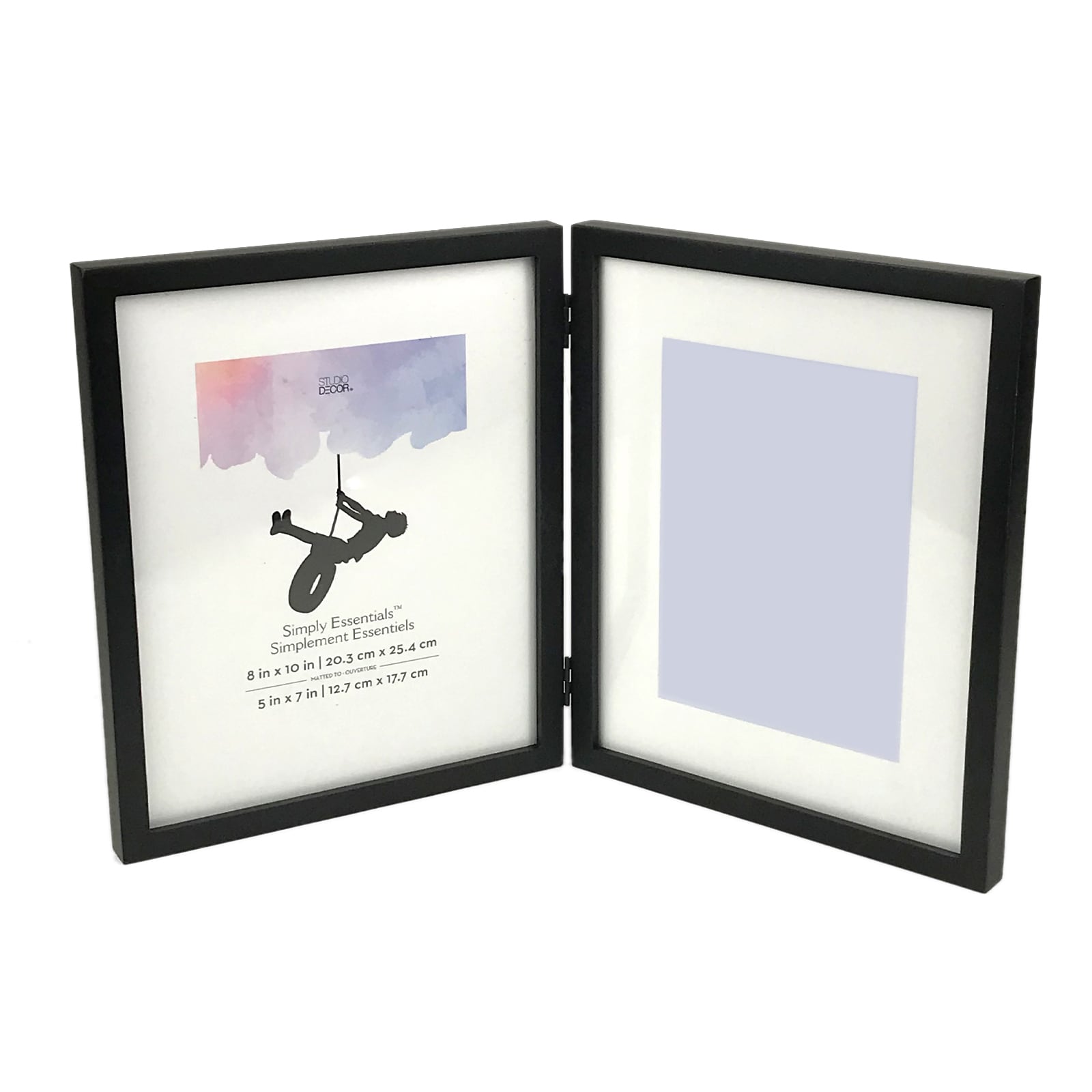 Black Hinged Frame, 8" x 10" With 5" x 7" Mat, Simply Essentials™ By