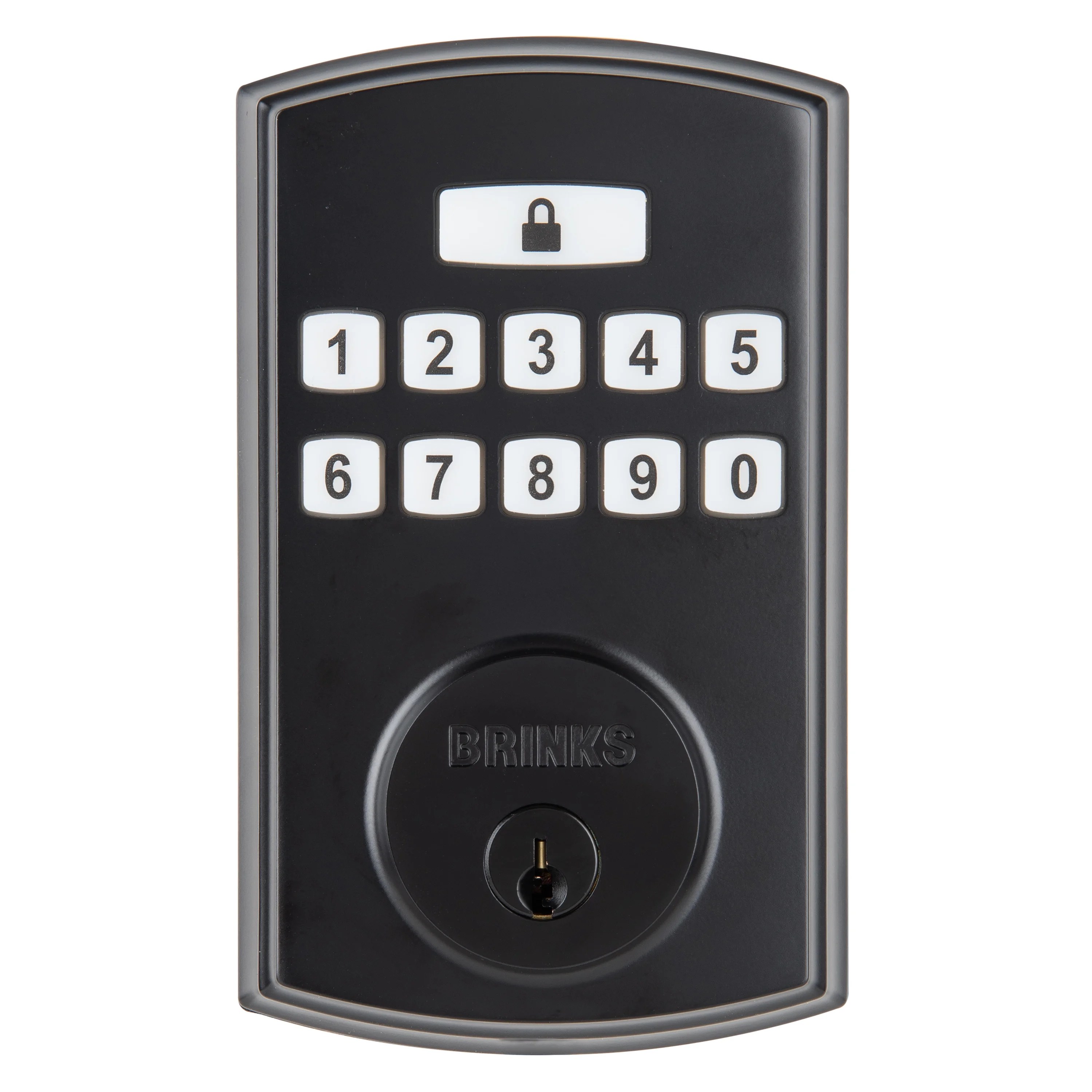 Brinks, Electronic Keypad Deadbolt with Pro-Guard, Transitional, Matte