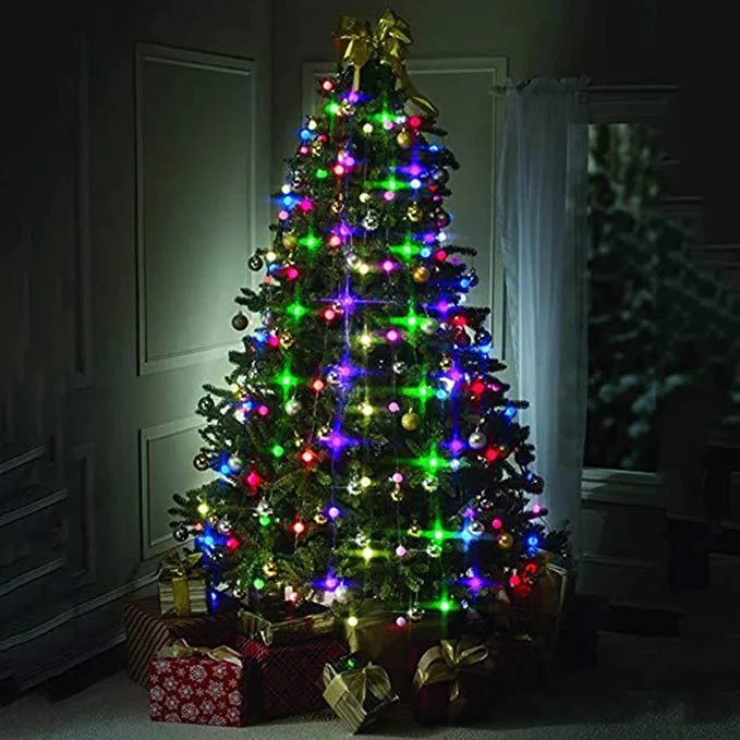 64 LED MultiColor Stackable Christmas Tree Decoration Light String