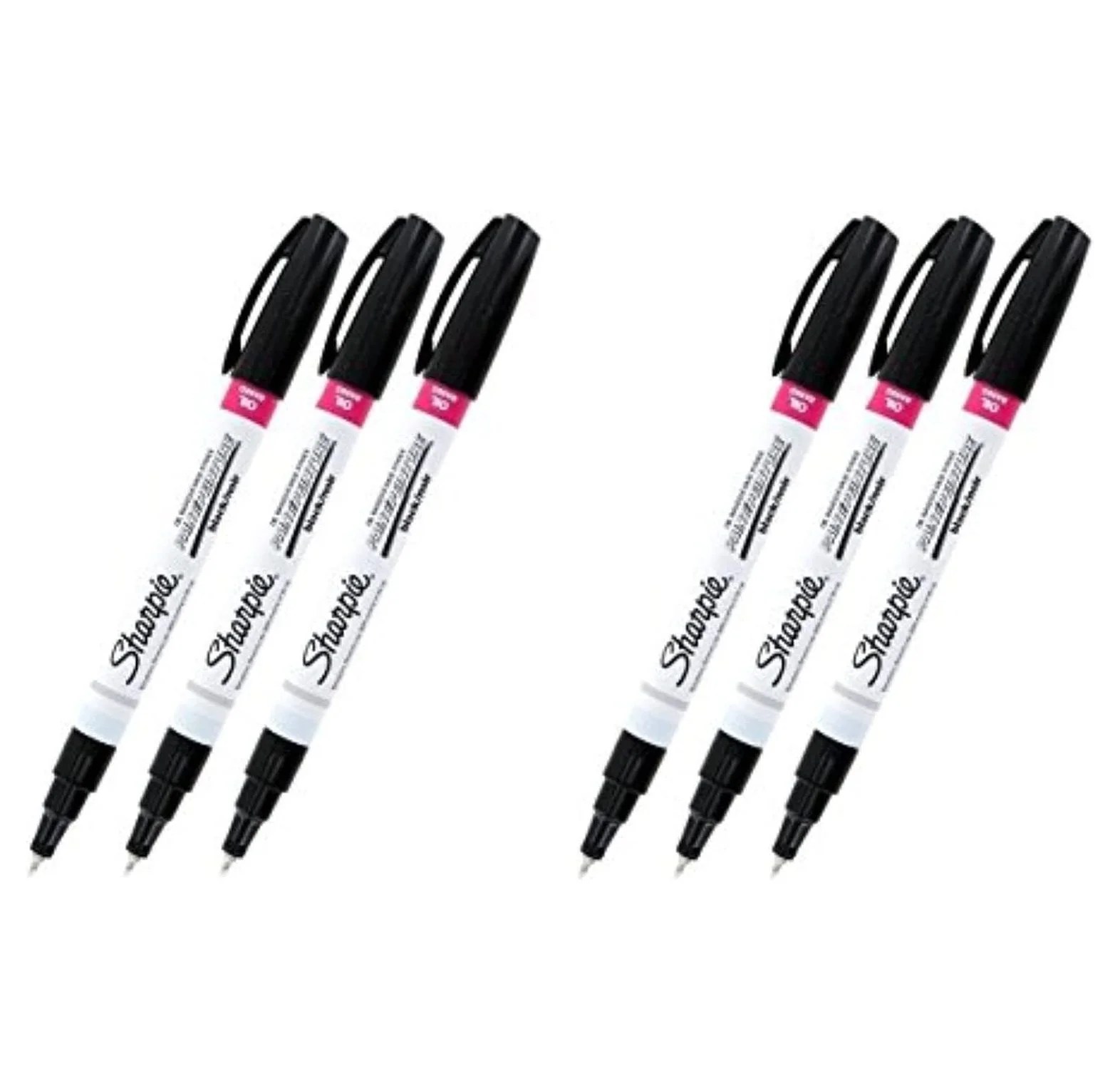 CintBllTer OilBased Paint Marker, Extra Fine Point, Black ,Pack of 6