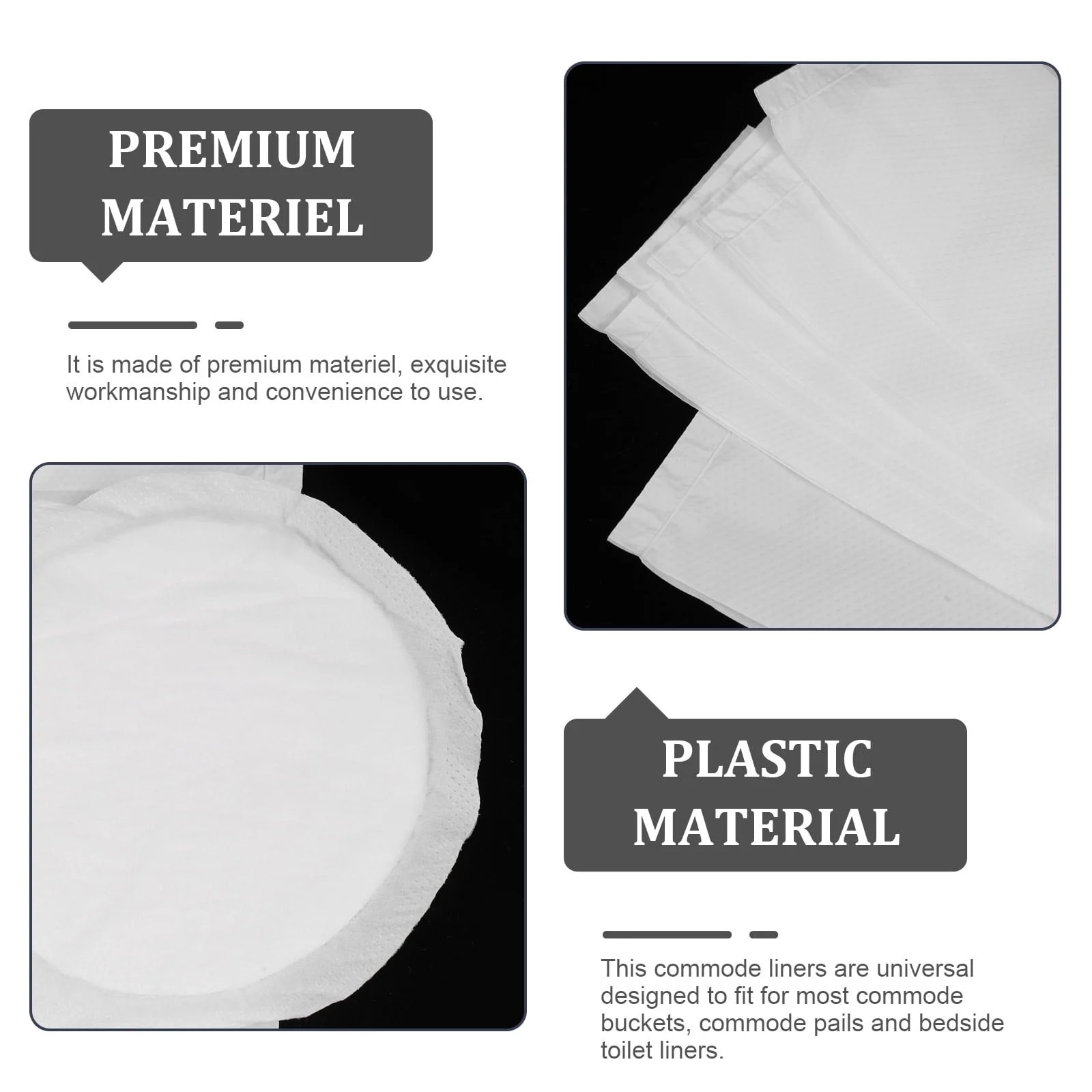 Commode Liners 35PCS Commode Liners with Super Absorbent Pads