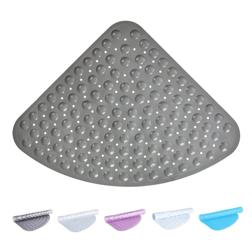 Curved Shower Mat Non Slip And Machine Washable Quadrant Bath