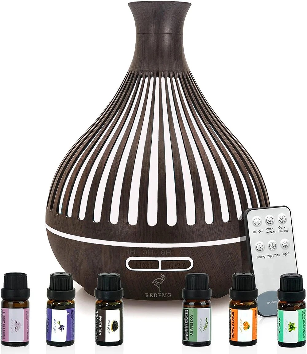 Diffusers for Essential Oil Large Room with Remote Control & Timer, 14 Light AutoOff Aroma 360