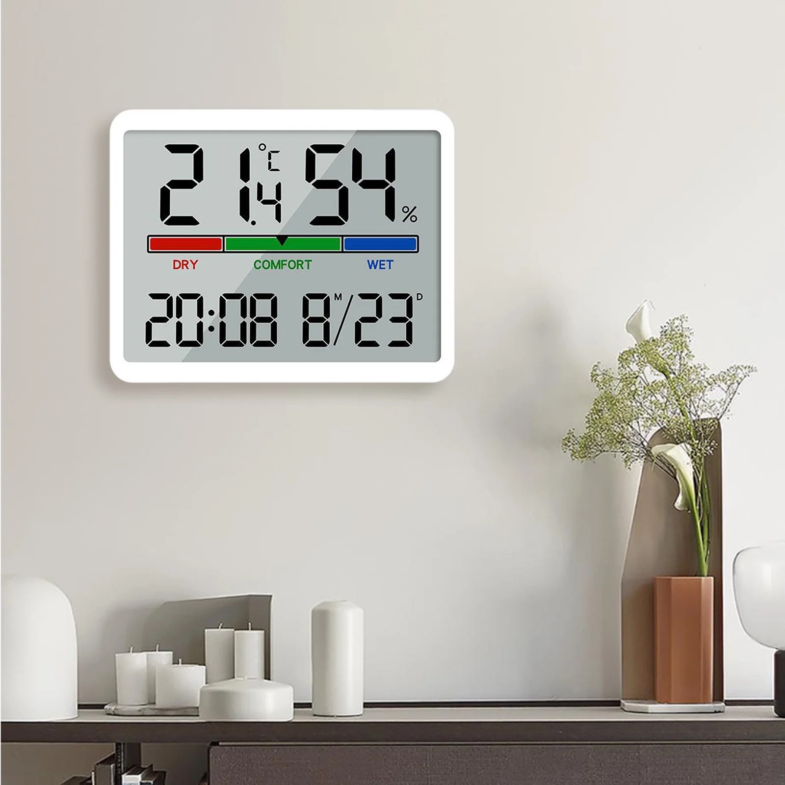 Digital Clock, Colorful Large Screen Display Electronic Clock Alarm