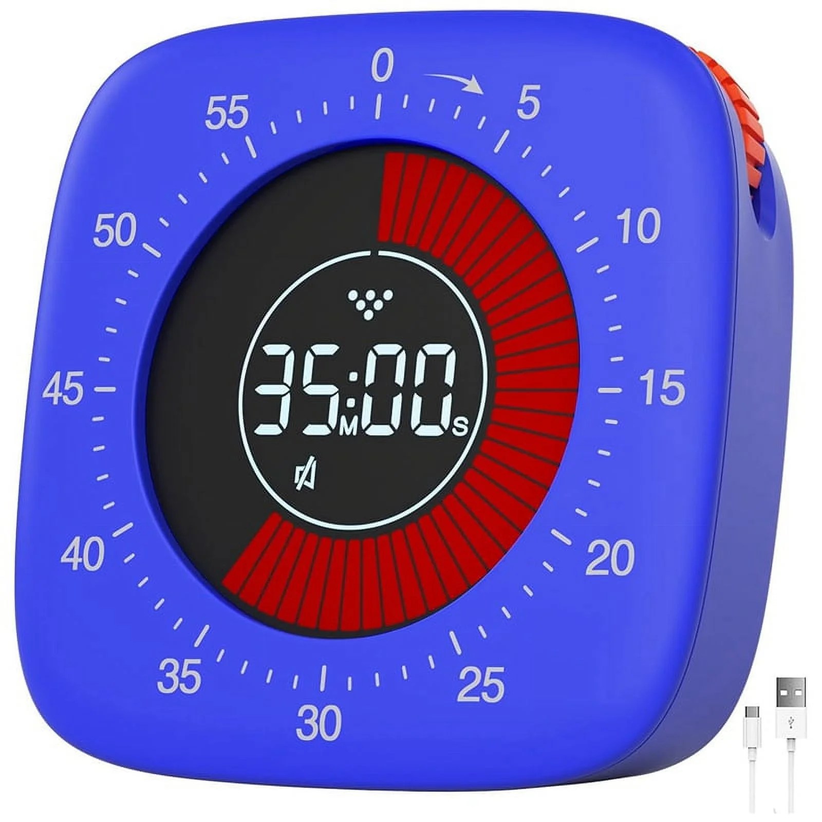 Digital Timer for Kids,60 Minute Rechargeable Countdown for Children