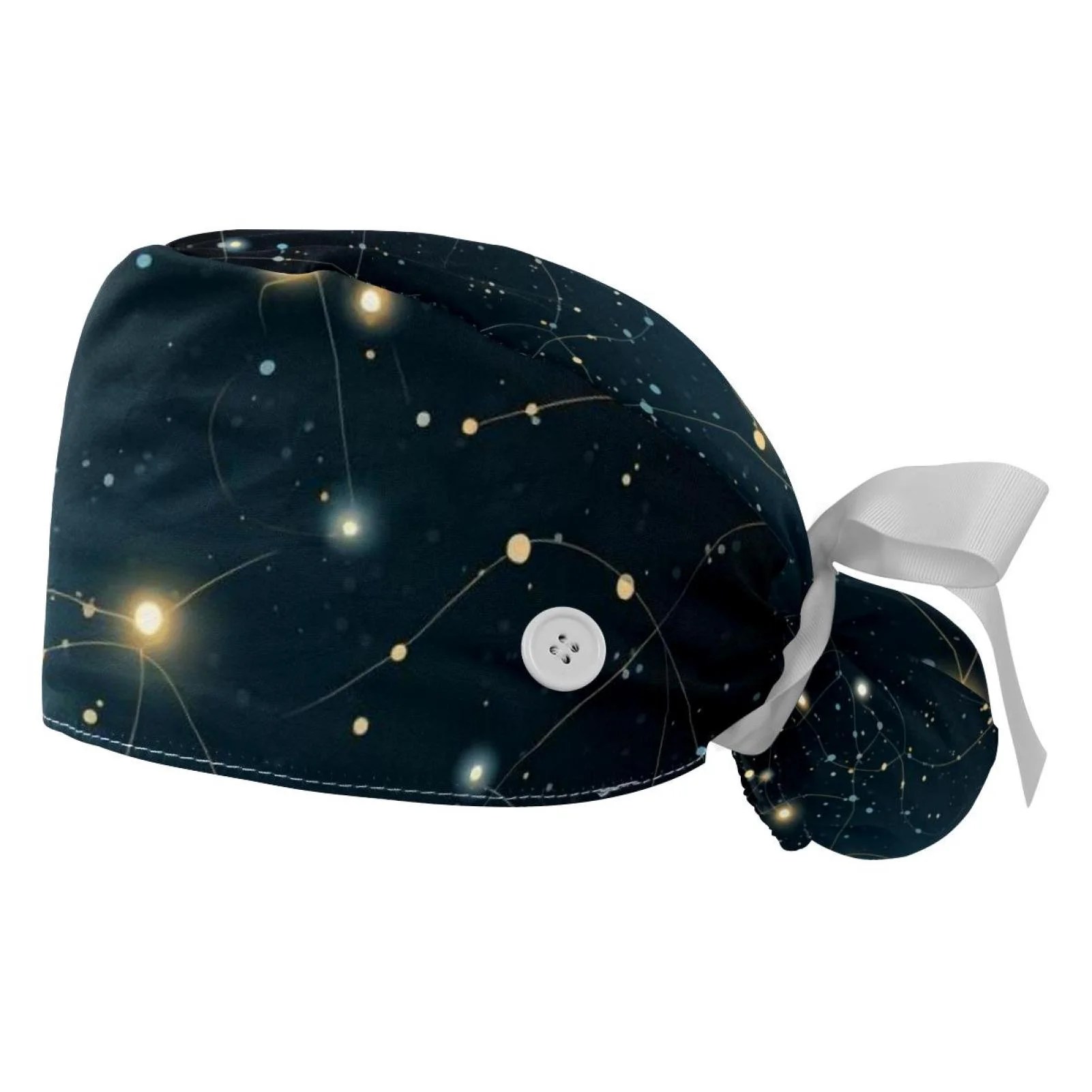 Gemini Constellation Adjustable Working Cap with Ponytail Holder, 2