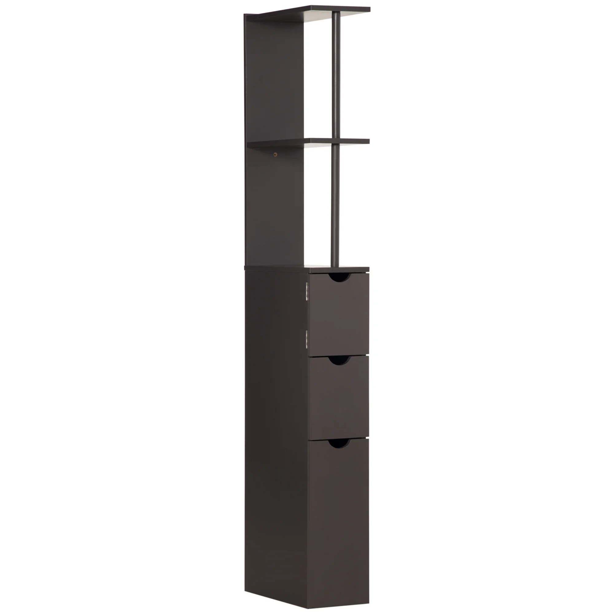 54" Tall Bathroom Storage Freestanding Linen Tower with