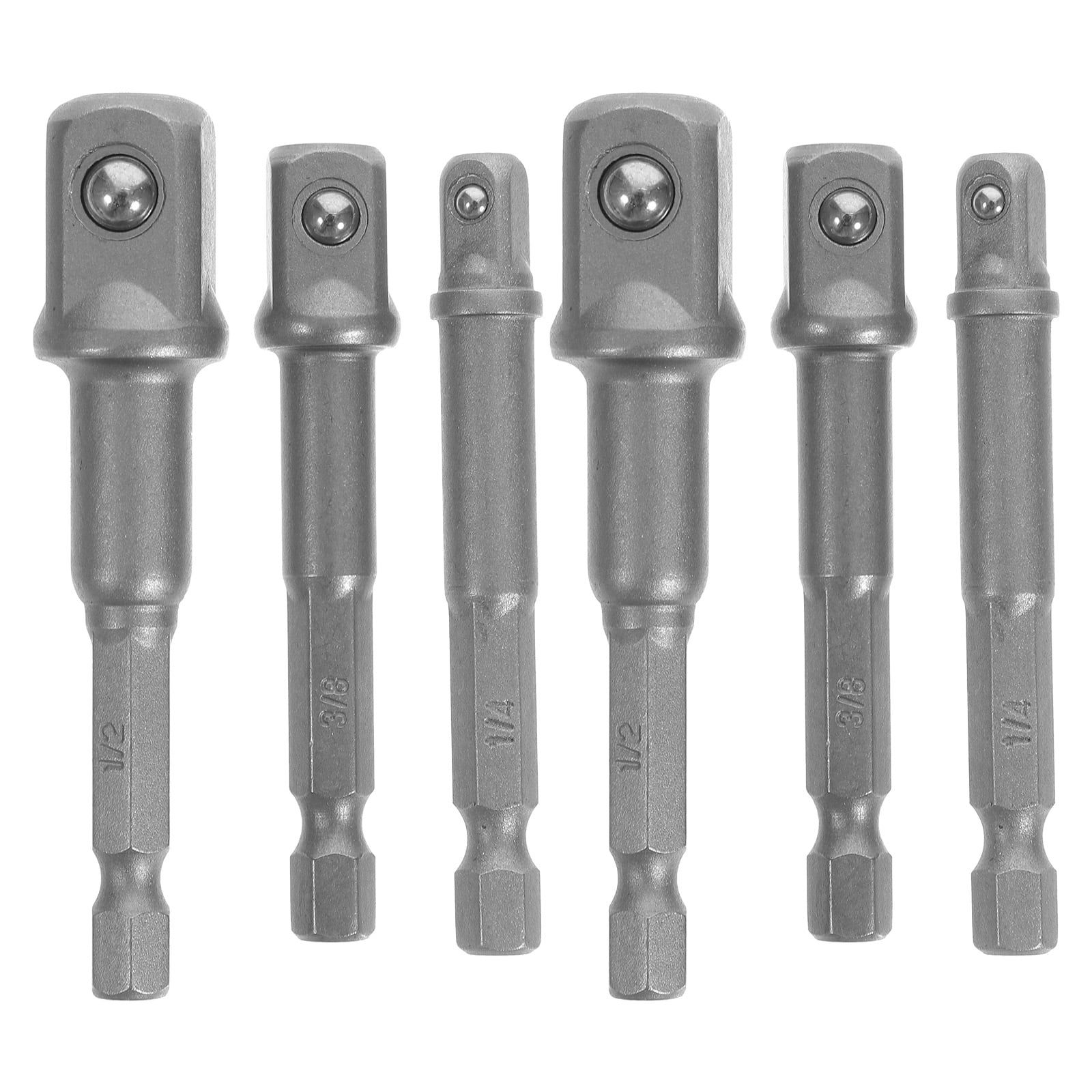 HOMEMAXS 6pcs Socket Adapter Set Drill Bit Adapter Including 1/4 in 3/8