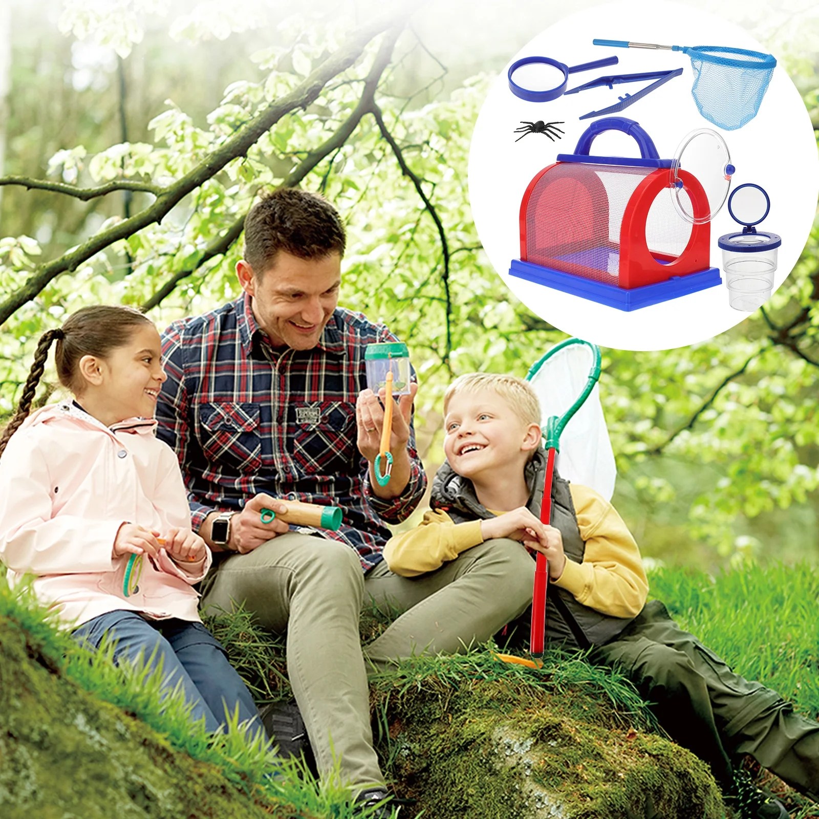 Kids Bug Catcher Kit 1 Set Insect Catching Net Insect Observation Cage