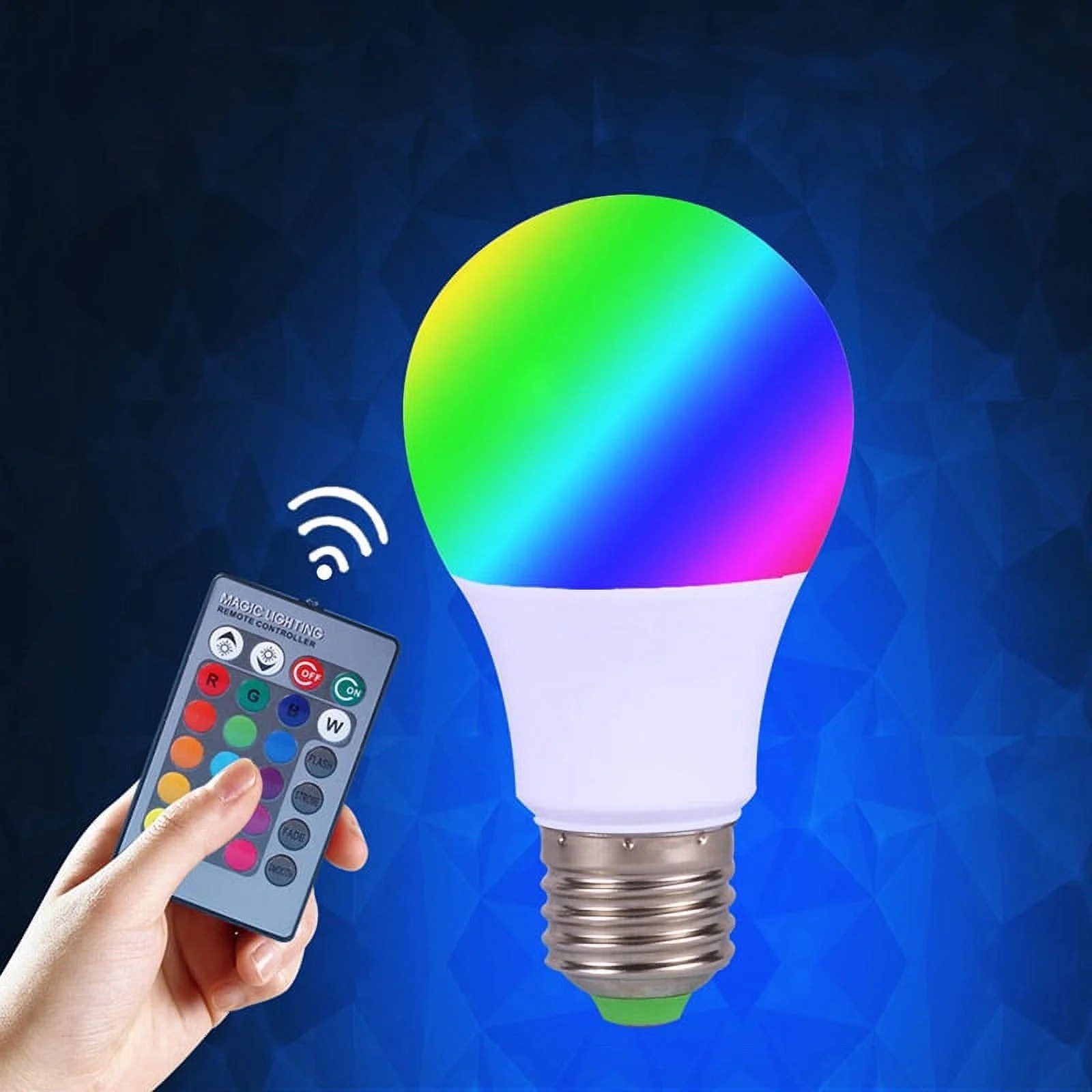 LED Color Changing Light Bulb with Remote Control, 16 Different Color