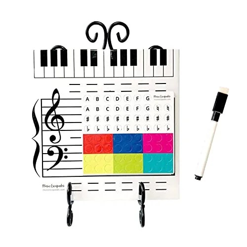 Littryee Music Staff Board, Music Grand Staff Dry Erase Board, Music Symbol