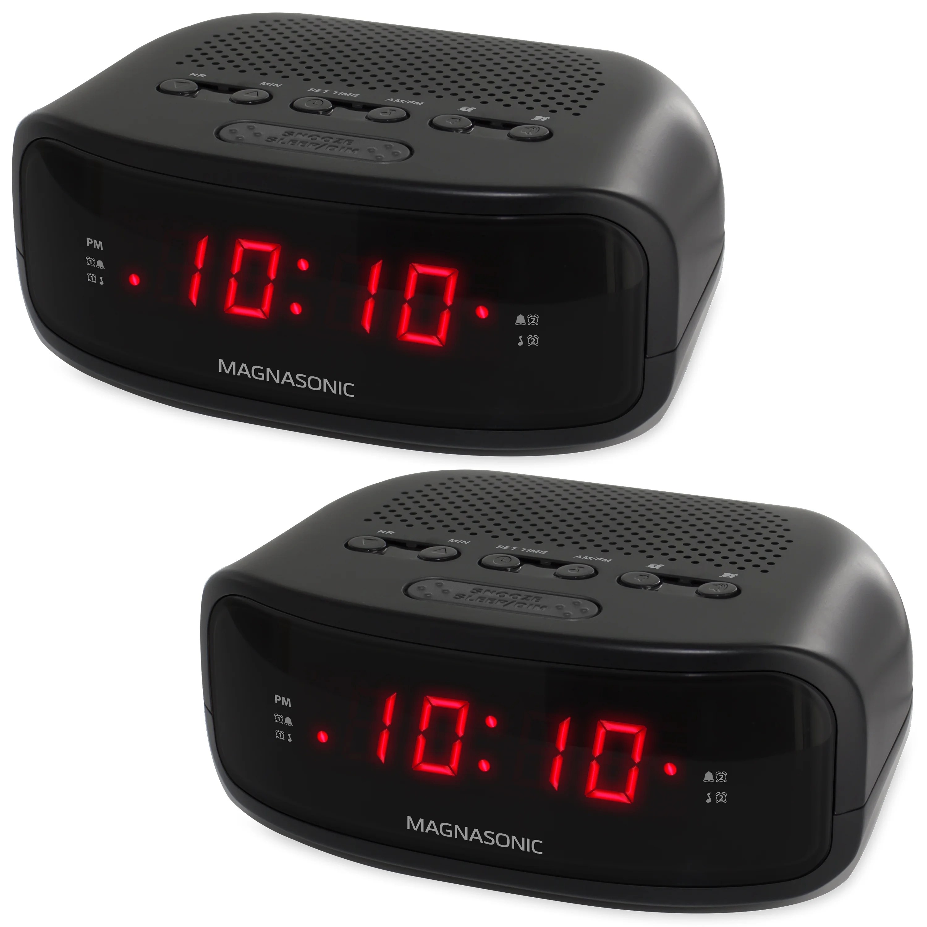 Magnasonic Digital AM/FM Clock Radio with Battery Backup, Dual Alarm